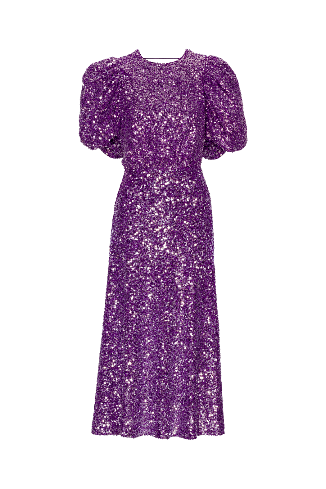 Rotate Sequins Puff Sleeve Dress