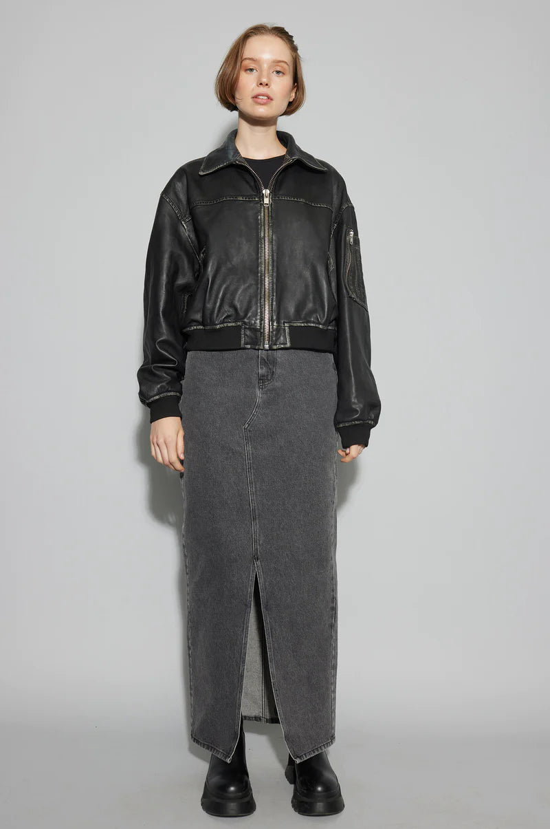 Oval Square OSRocker Leather Bomber