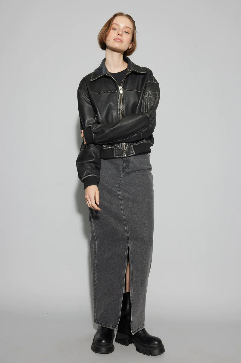 Oval Square OSRocker Leather Bomber