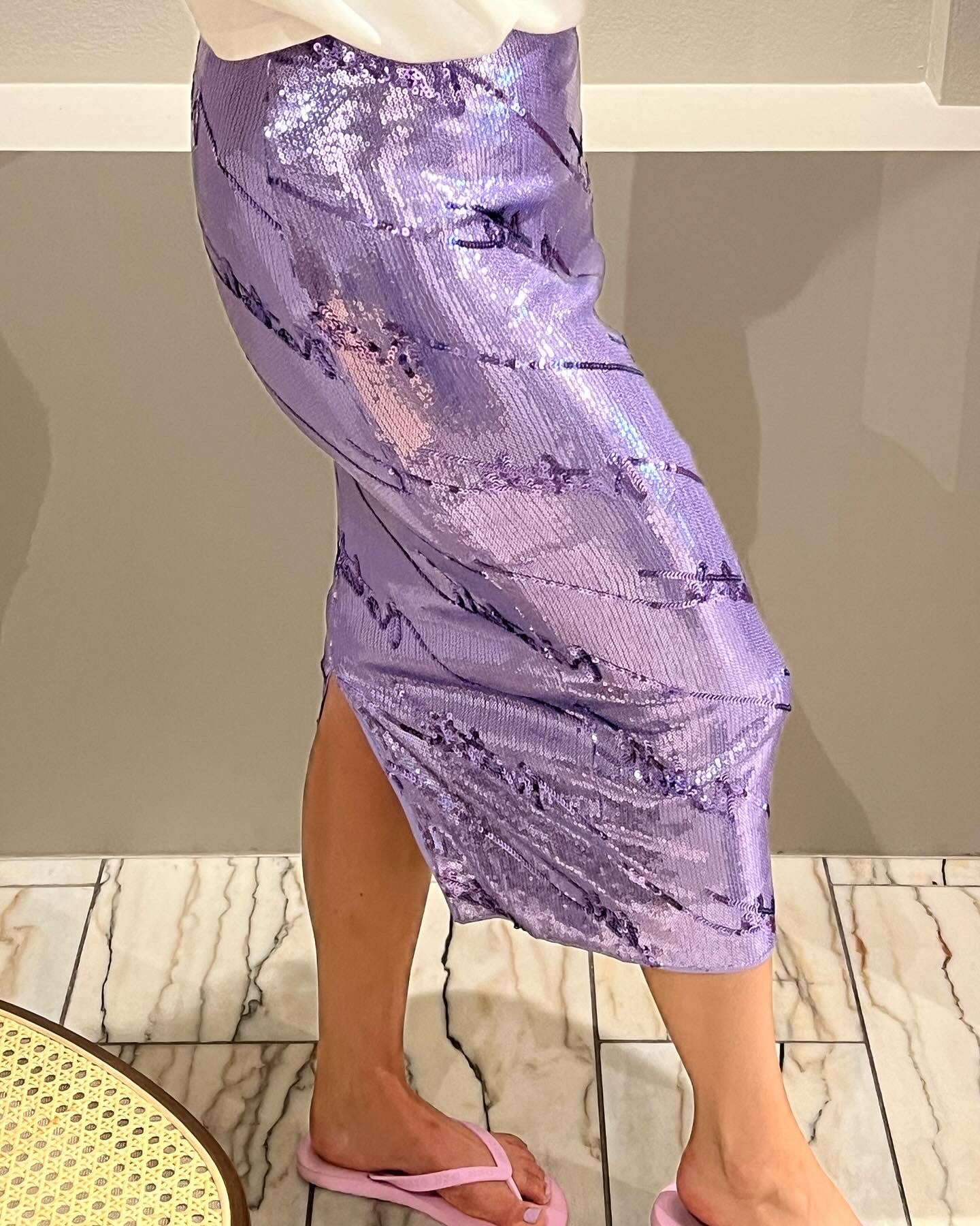 Rotate Sequins Midi Skirt