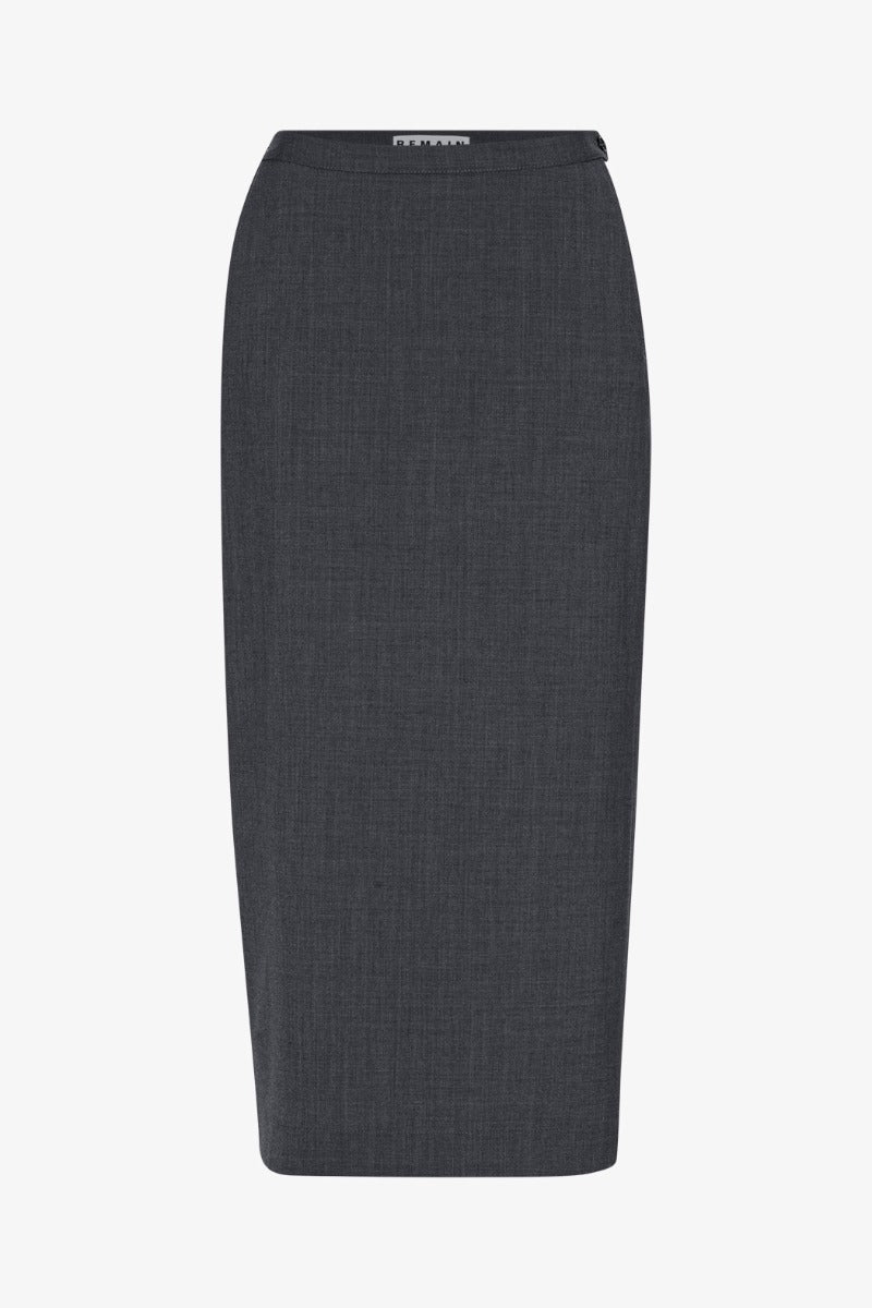 Remain Suiting Midi Skirt Dark Grey