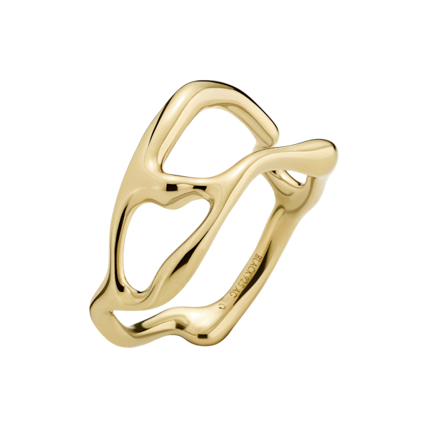 Maria Black Iris Ring Gold