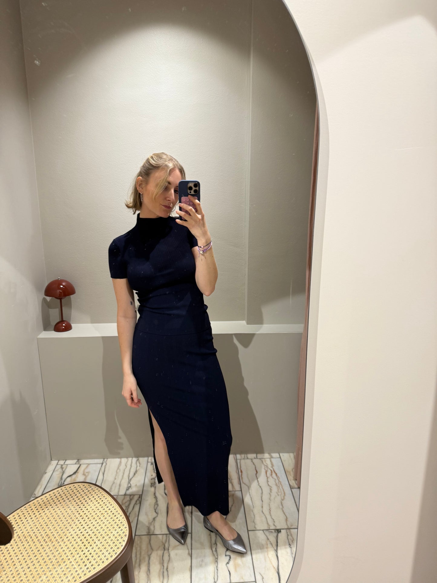 Remain Midi Skirt Navy