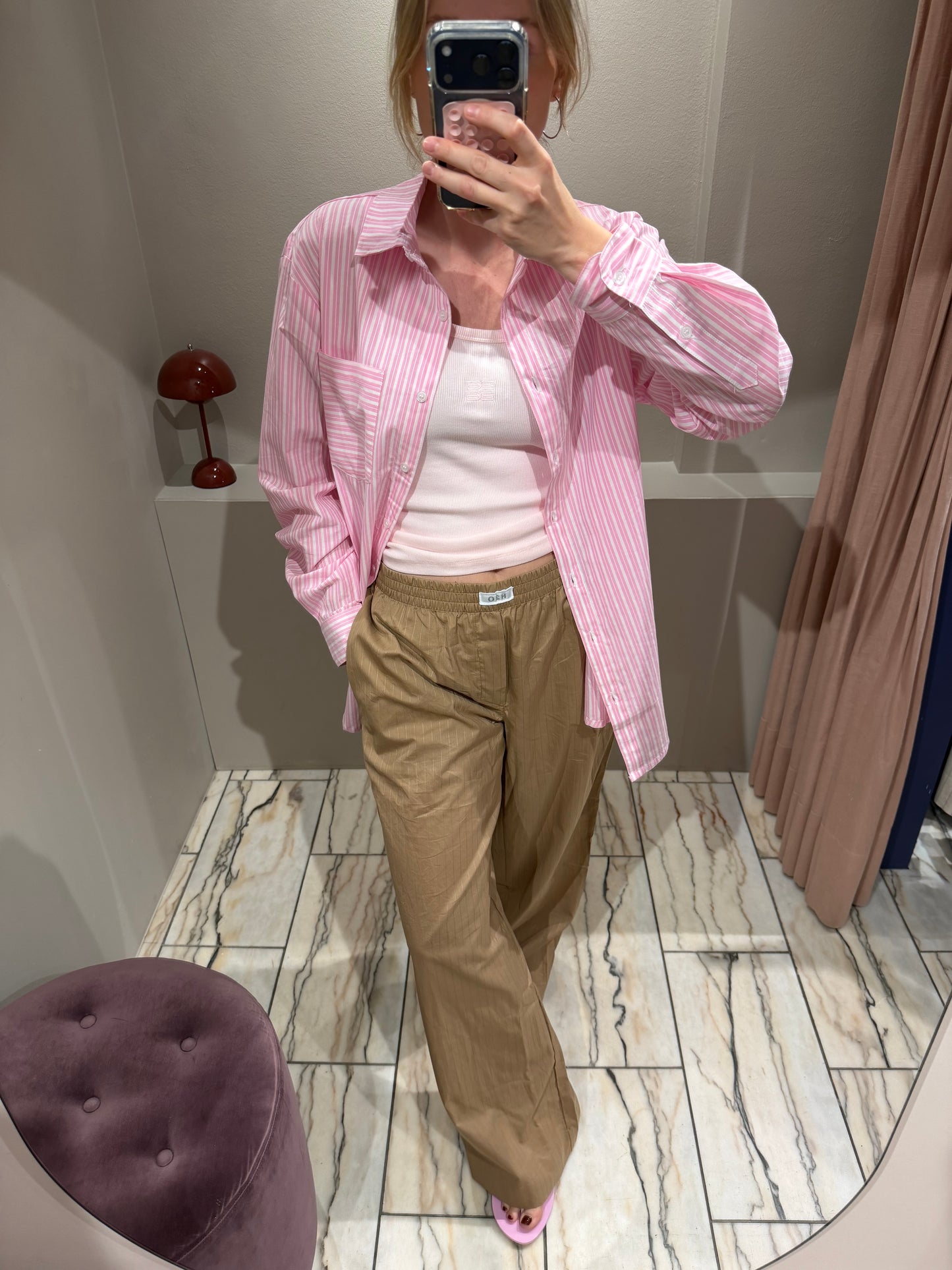 H2O Rønne Essential Pyjama Shirt Rosa