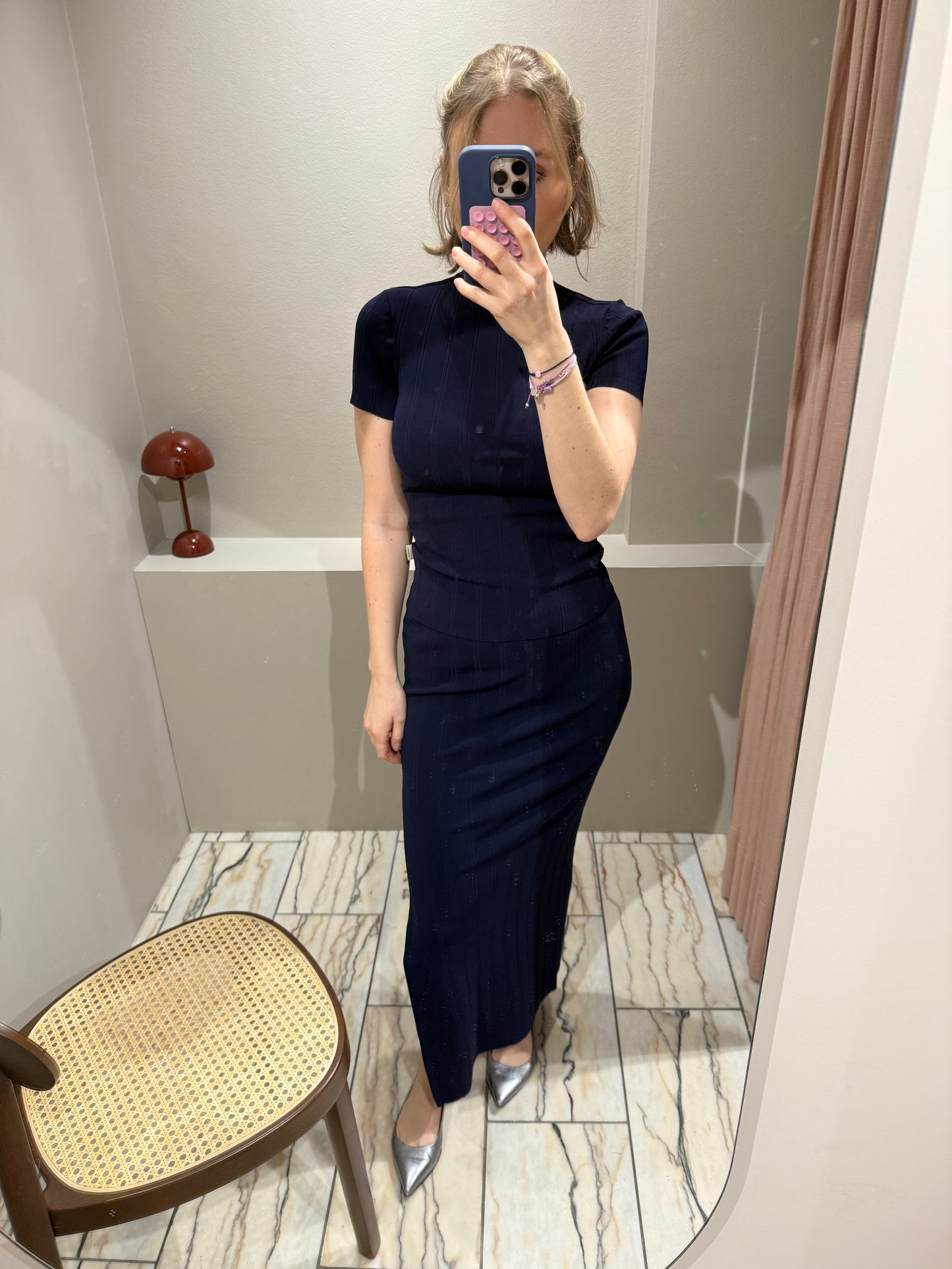 Remain Midi Skirt Navy