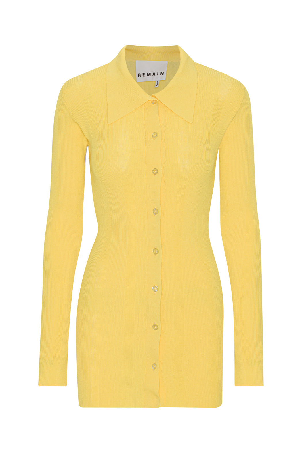 Remain Knit Fitted Cardigan Gelb