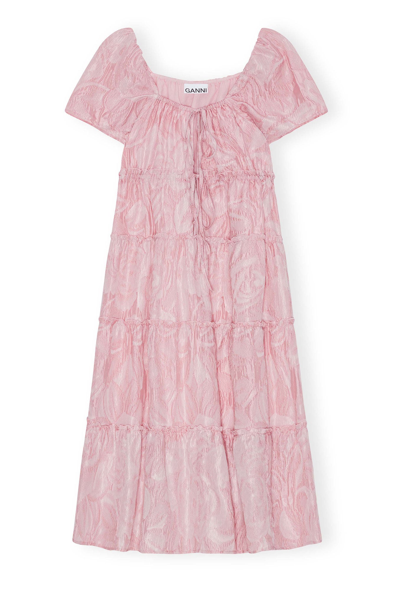 GANNI Textured Cloqué Layer Dress