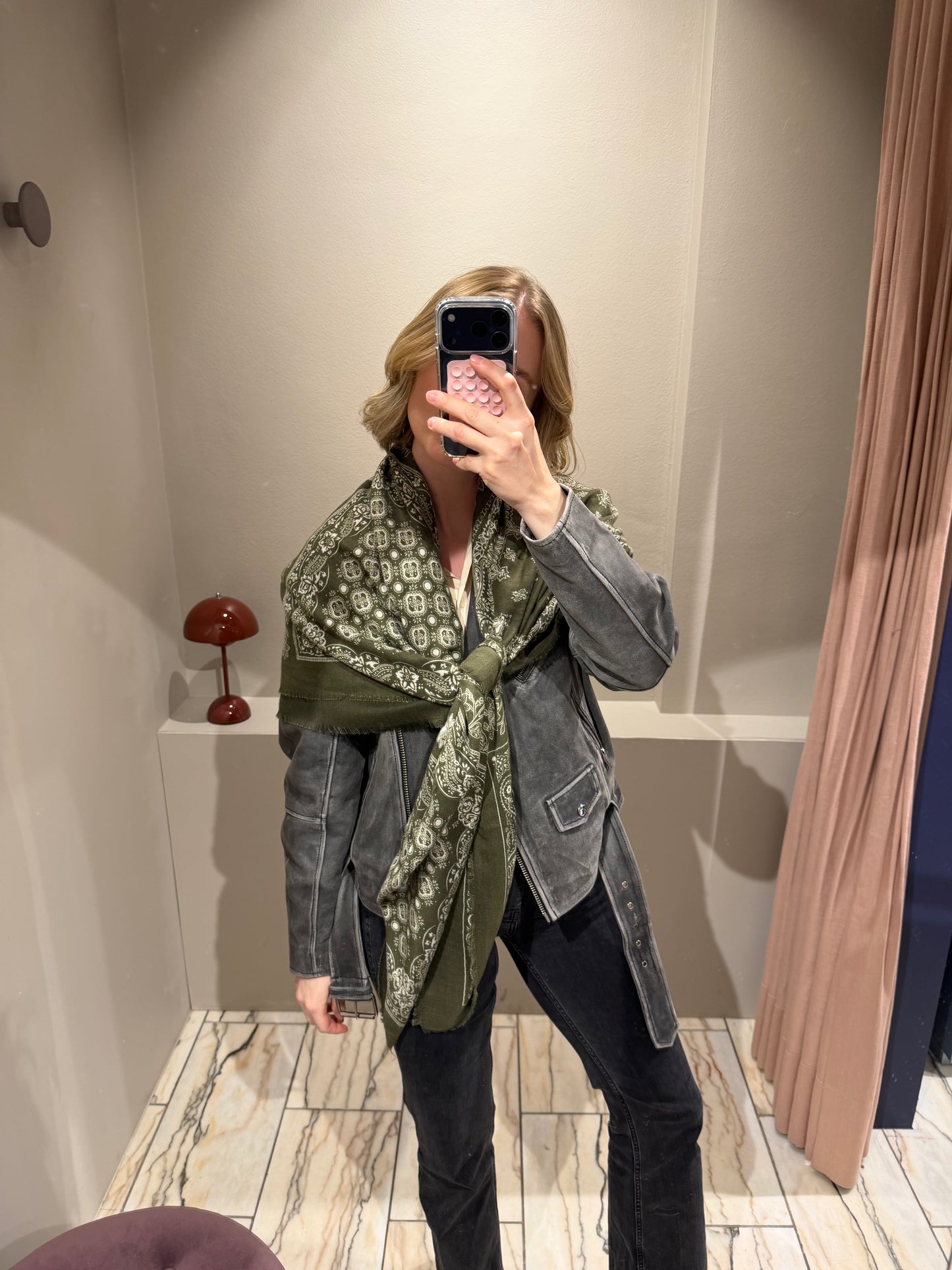 G-Paisley Scarf Khaki