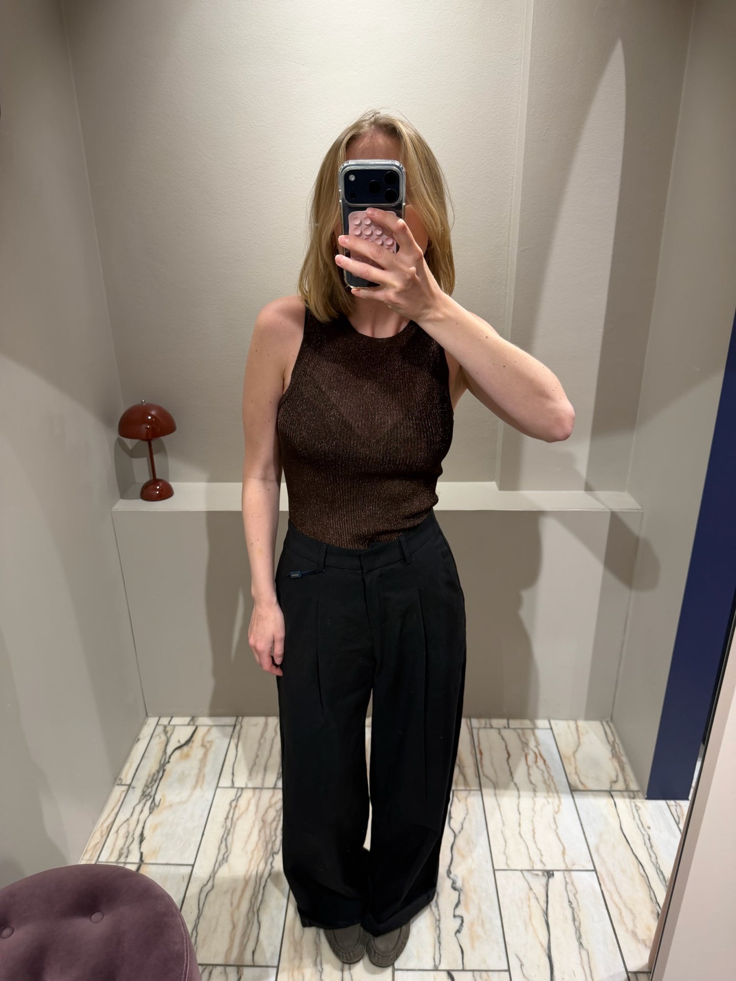Chrissy Leinenhose Schwarz