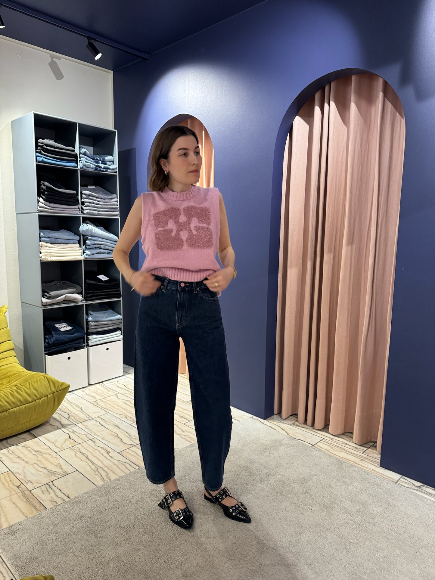 GANNI Stary Jeans Dark Blue Stone