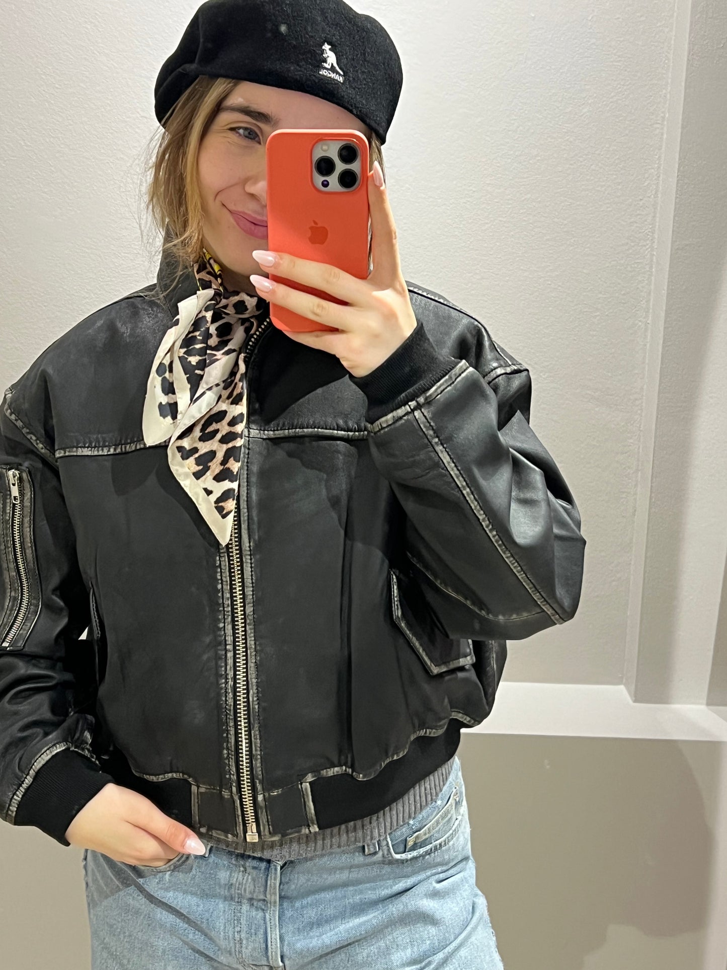 Oval Square OSRocker Leather Bomber