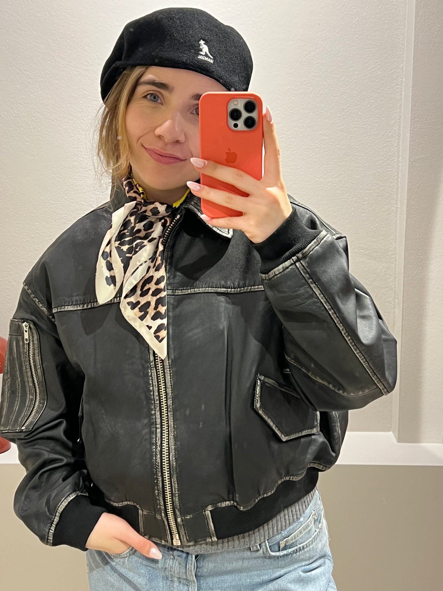Oval Square OSRocker Leather Bomber