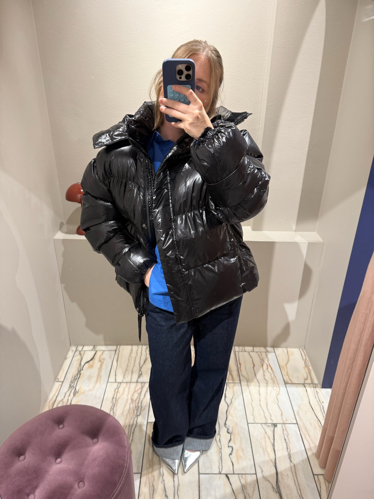 Oval Square Active Hood Jacket Black