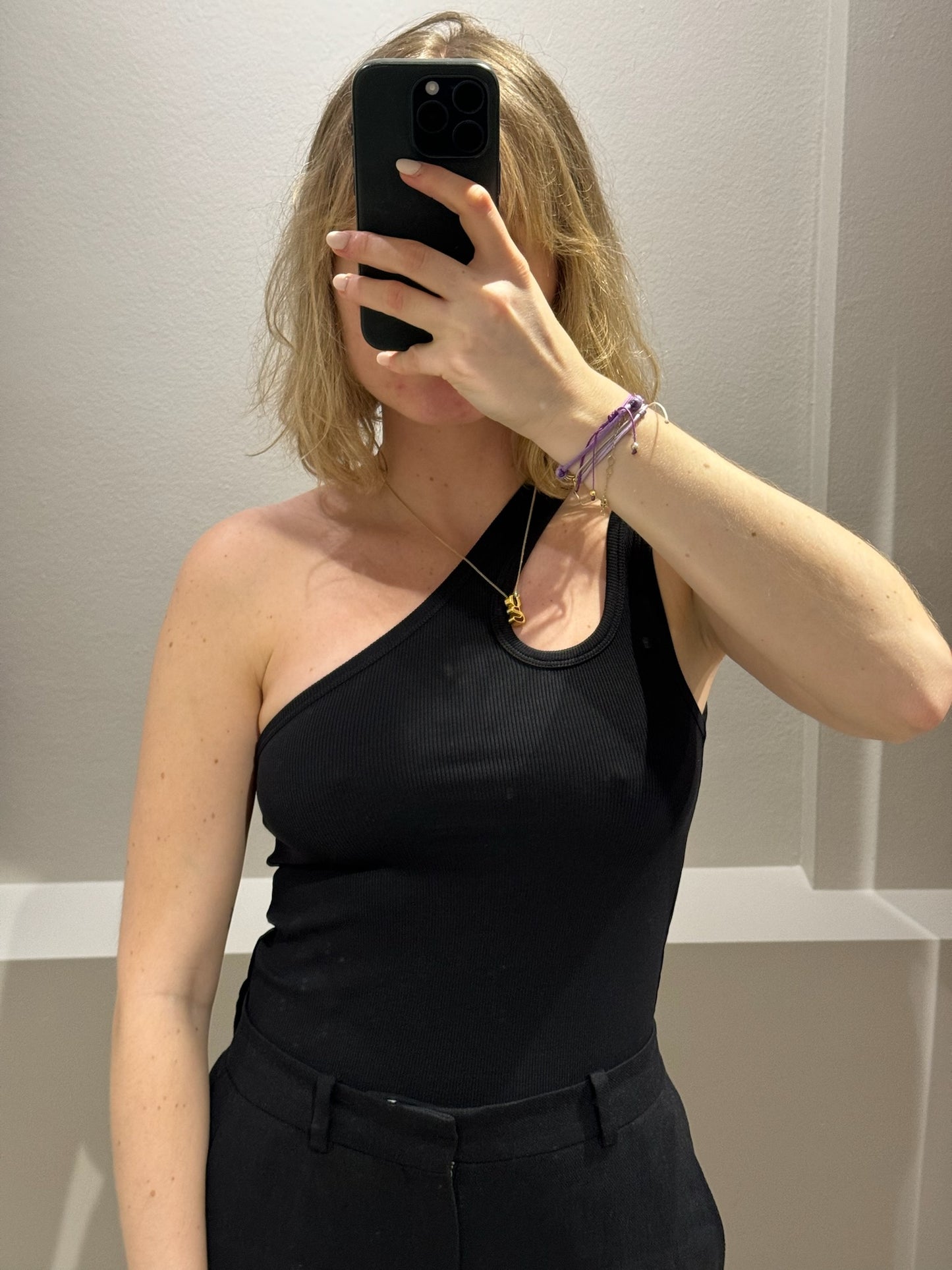 Remain Jersey One-Shoulder Top