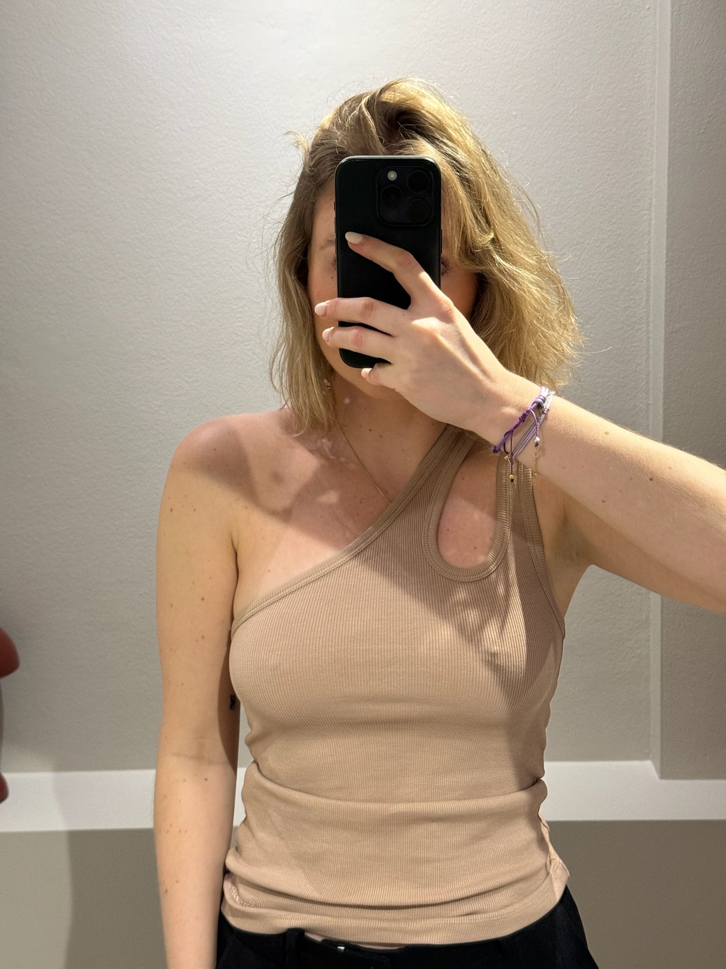 Remain Jersey One-Shoulder Top