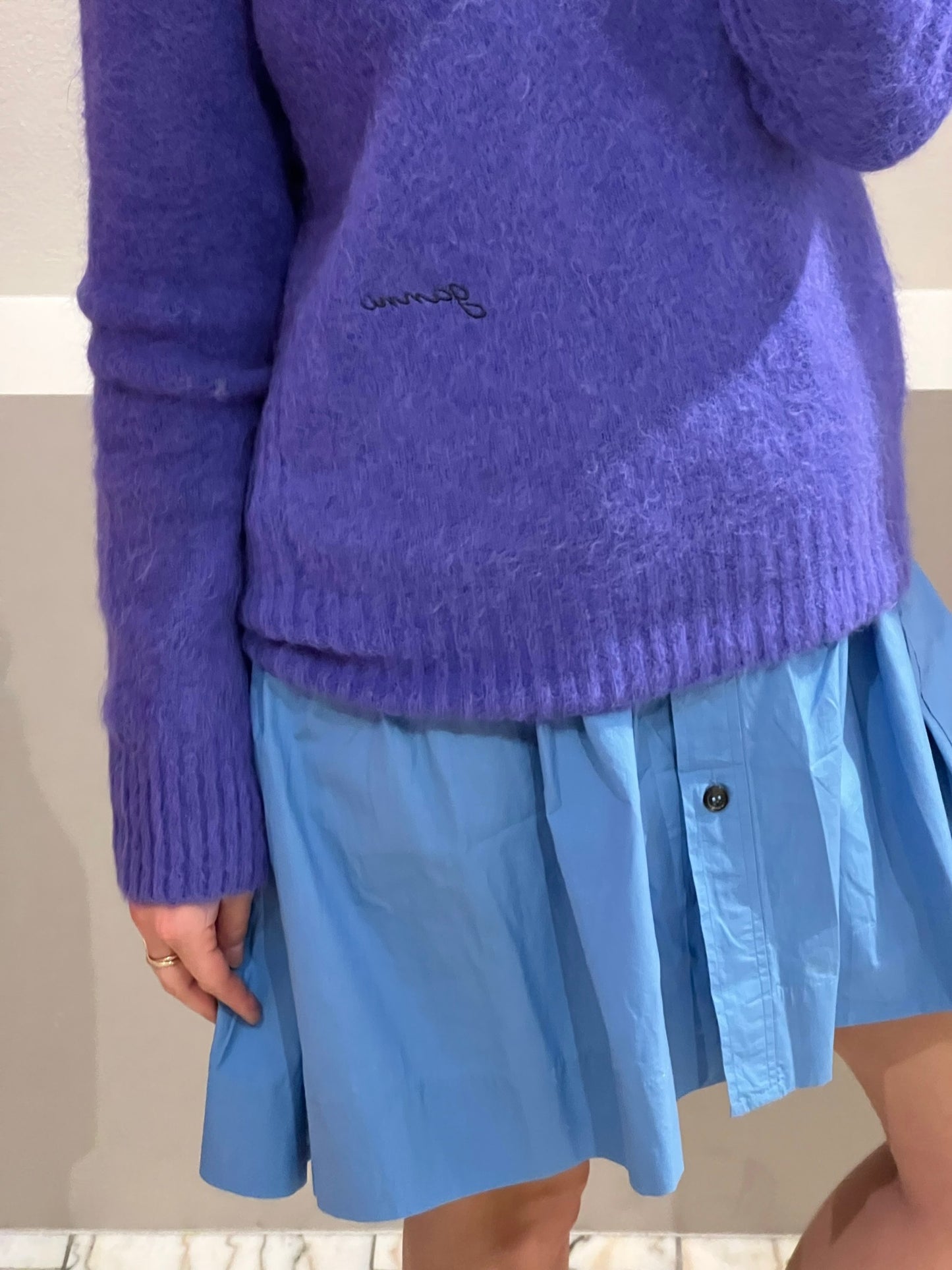 GANNI Brushed Alpaca O-Neck