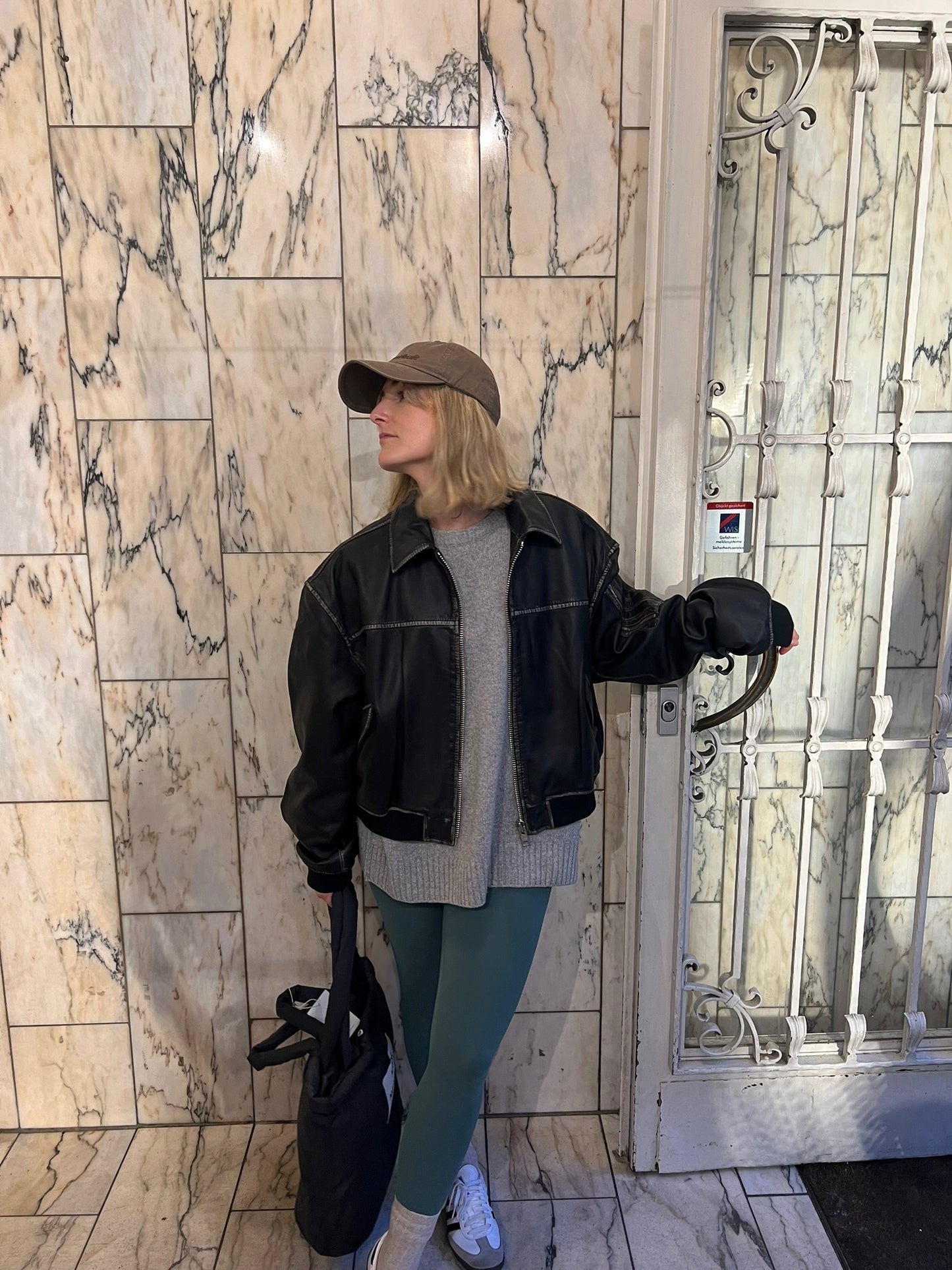 Oval Square OSRocker Leather Bomber