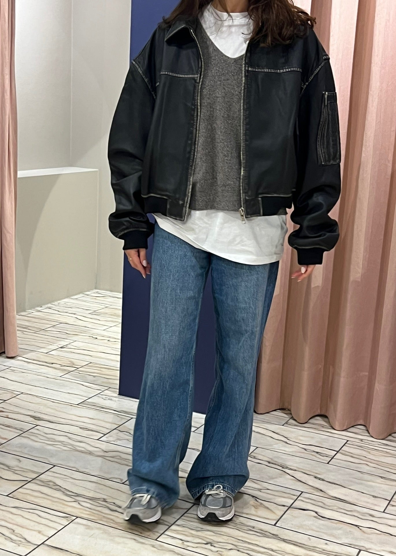 Oval Square OSRocker Leather Bomber