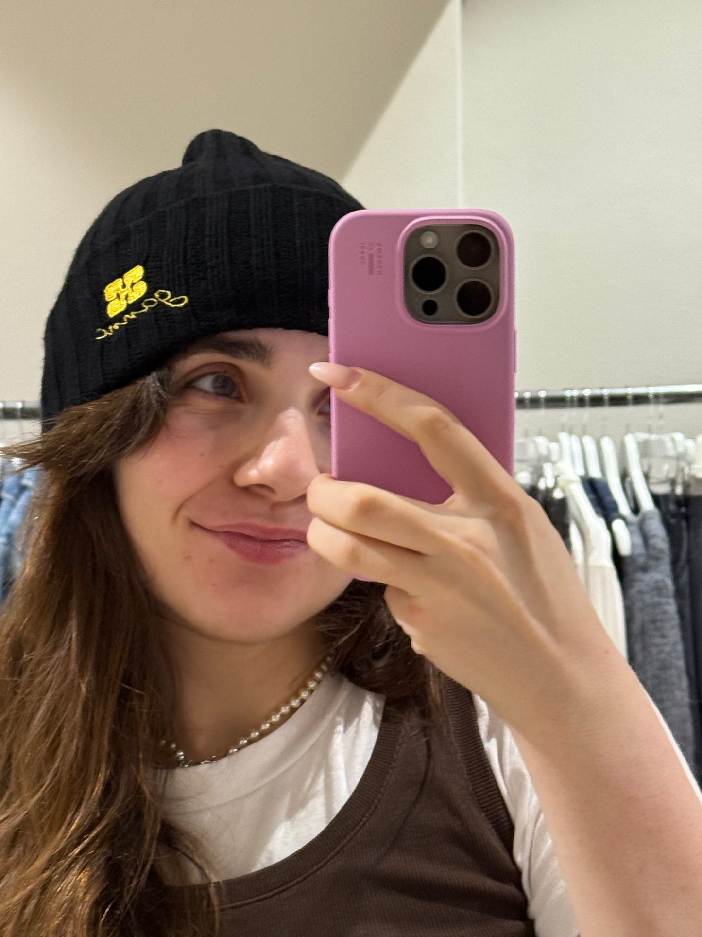 GANNI Future Wool Beanie Black