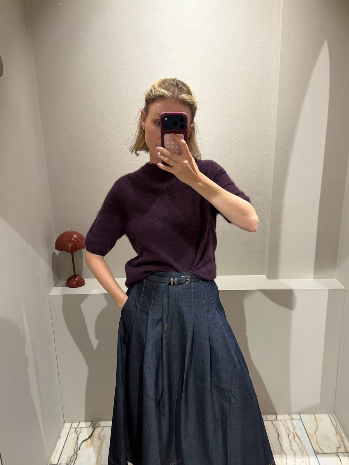 g-Strickshirt Plum