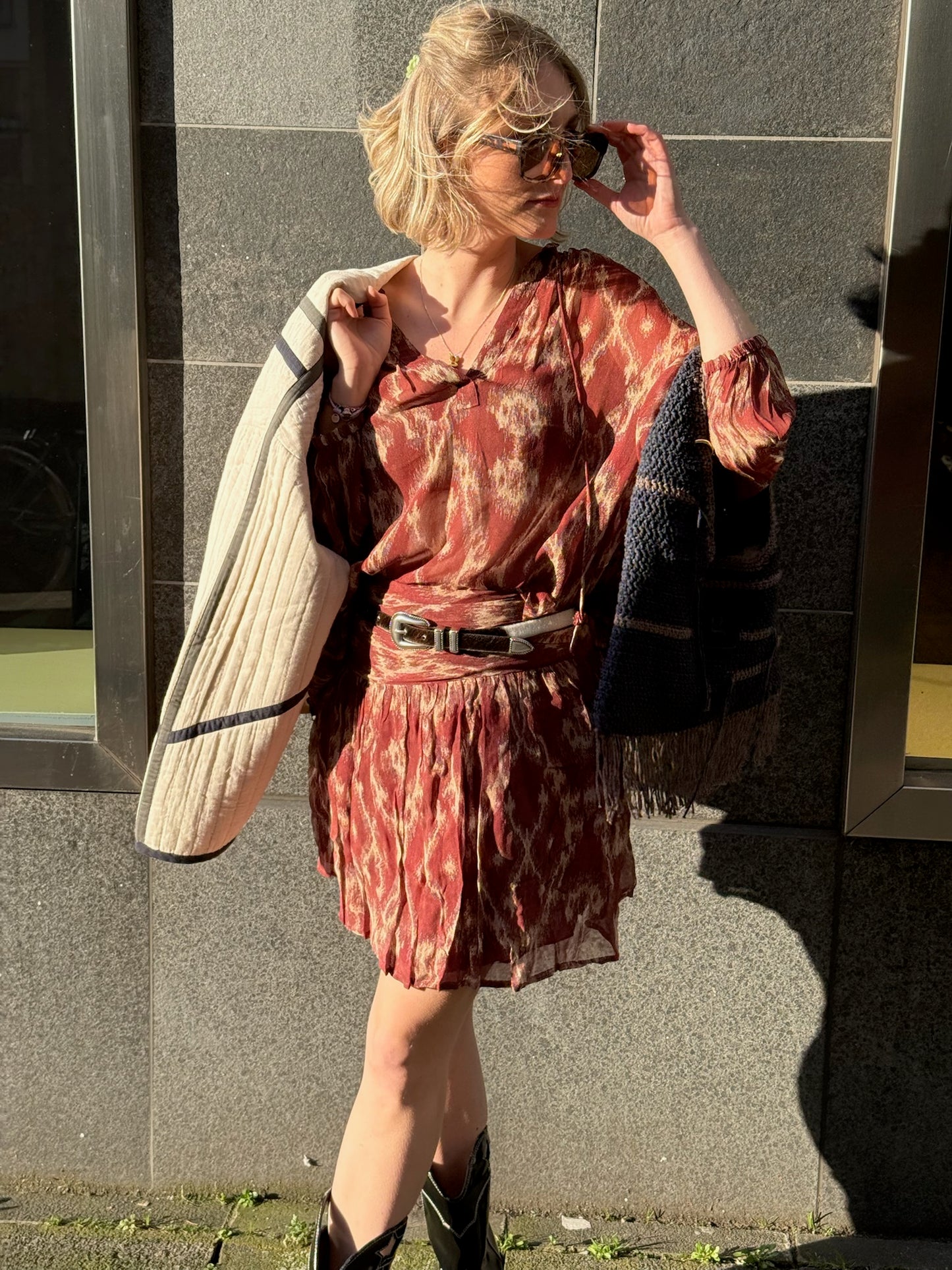 Ba&Sh Blouse Menaelle Brique