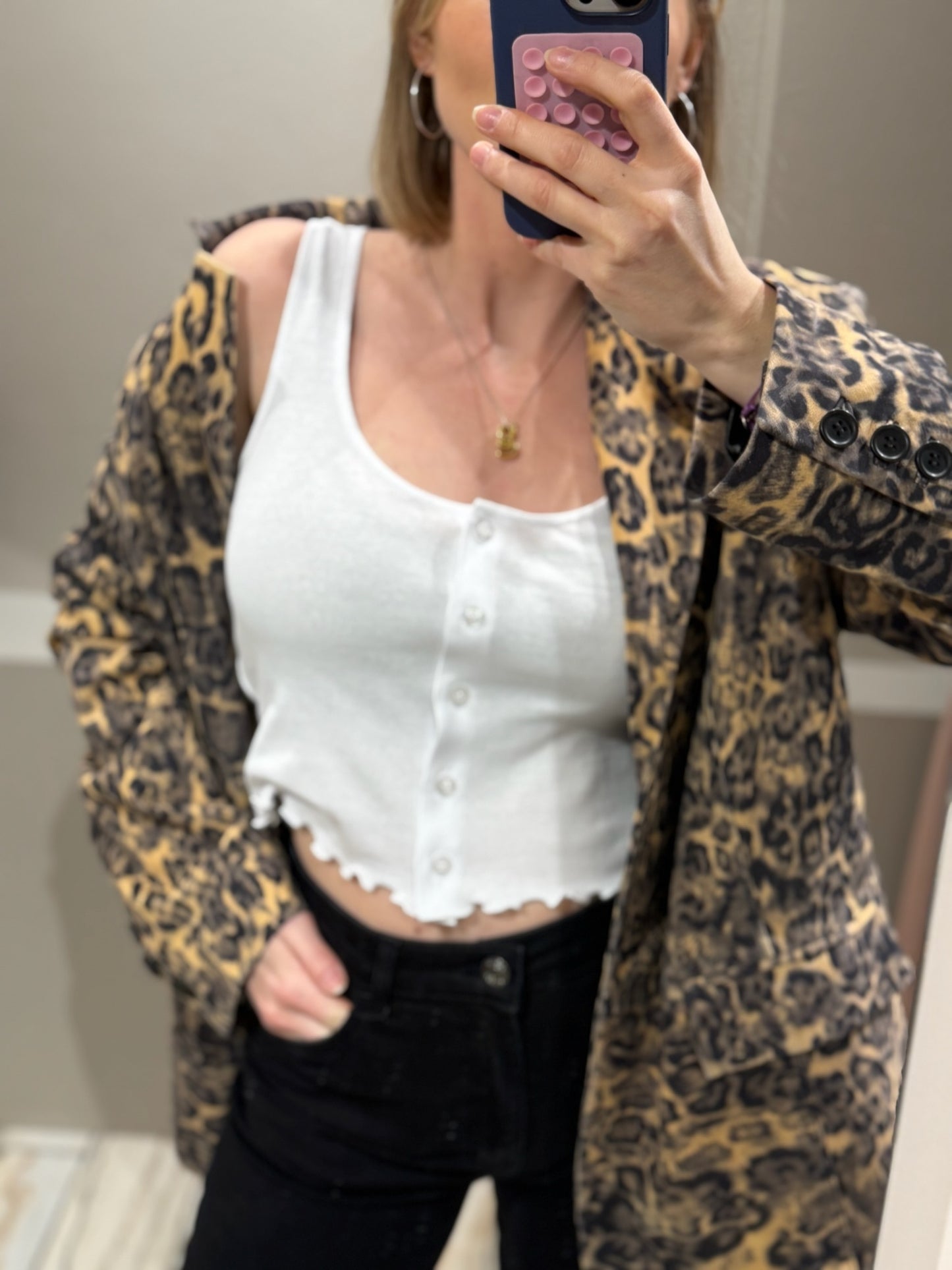 Rotate Buttoned Tank Top