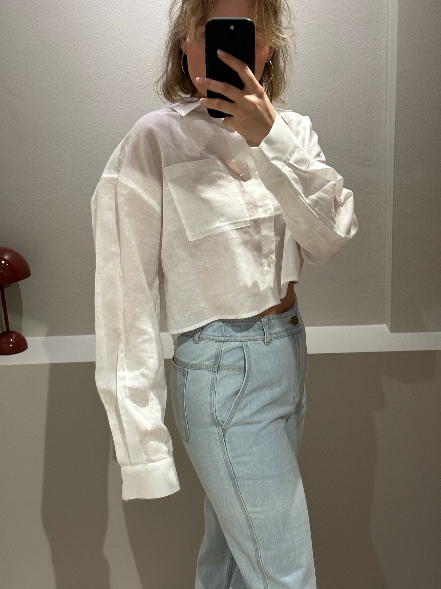 Oval Square Leo Cropped Shirt