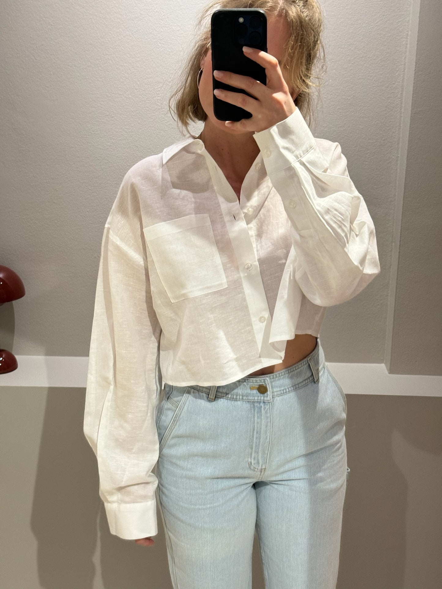 Oval Square Leo Cropped Shirt