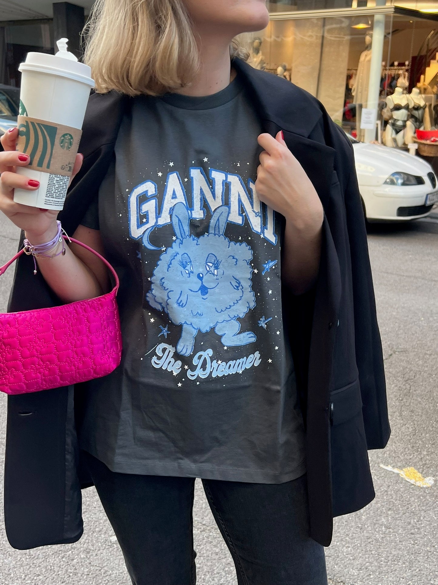 Ganni Basic Jersey Dream Bunny Relaxed T-shirt