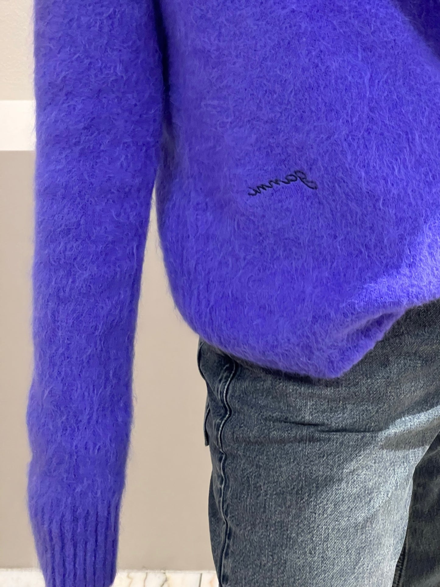GANNI Brushed Alpaca O-Neck