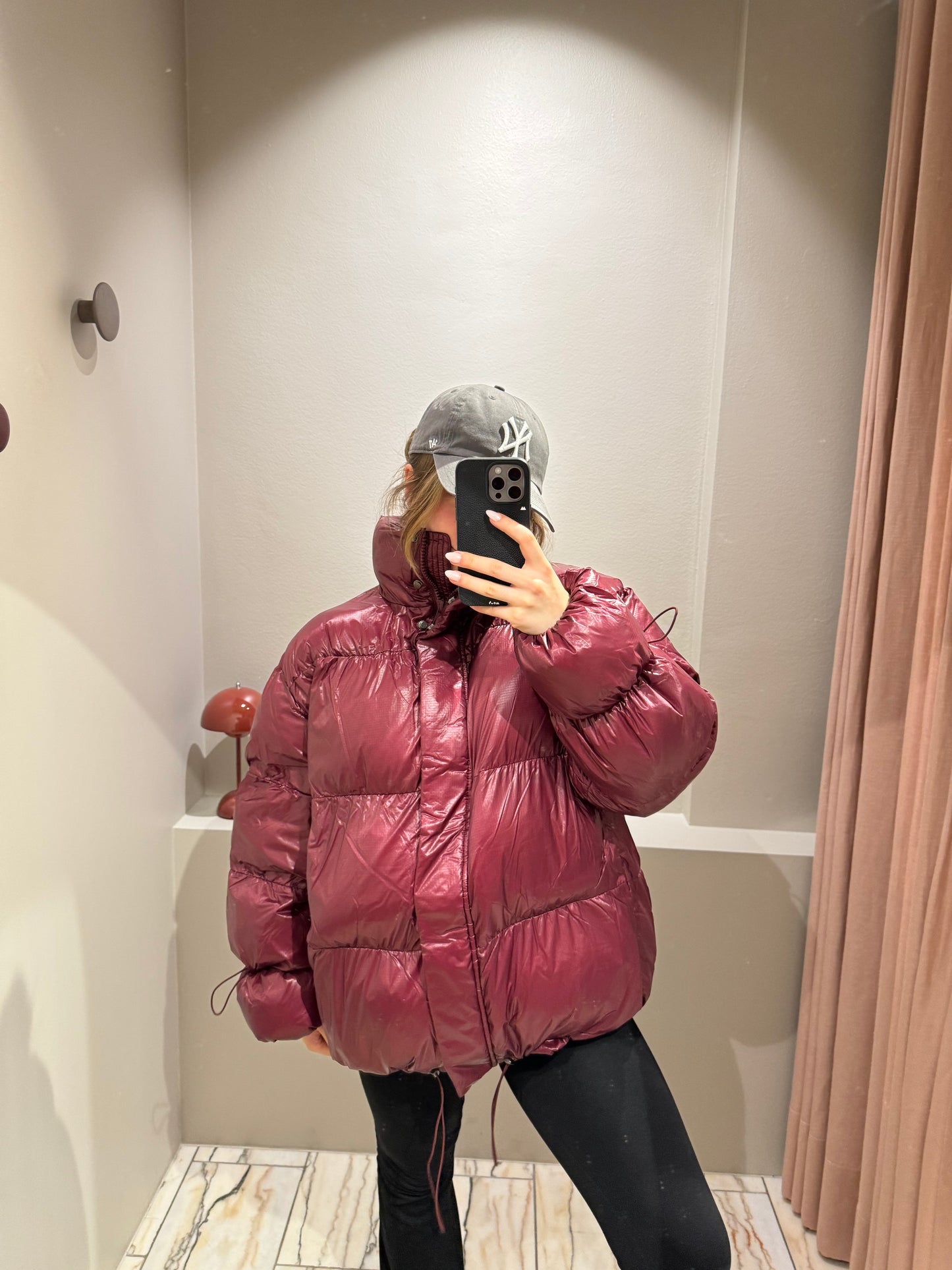 Oval Square Active String Jacket Cherry