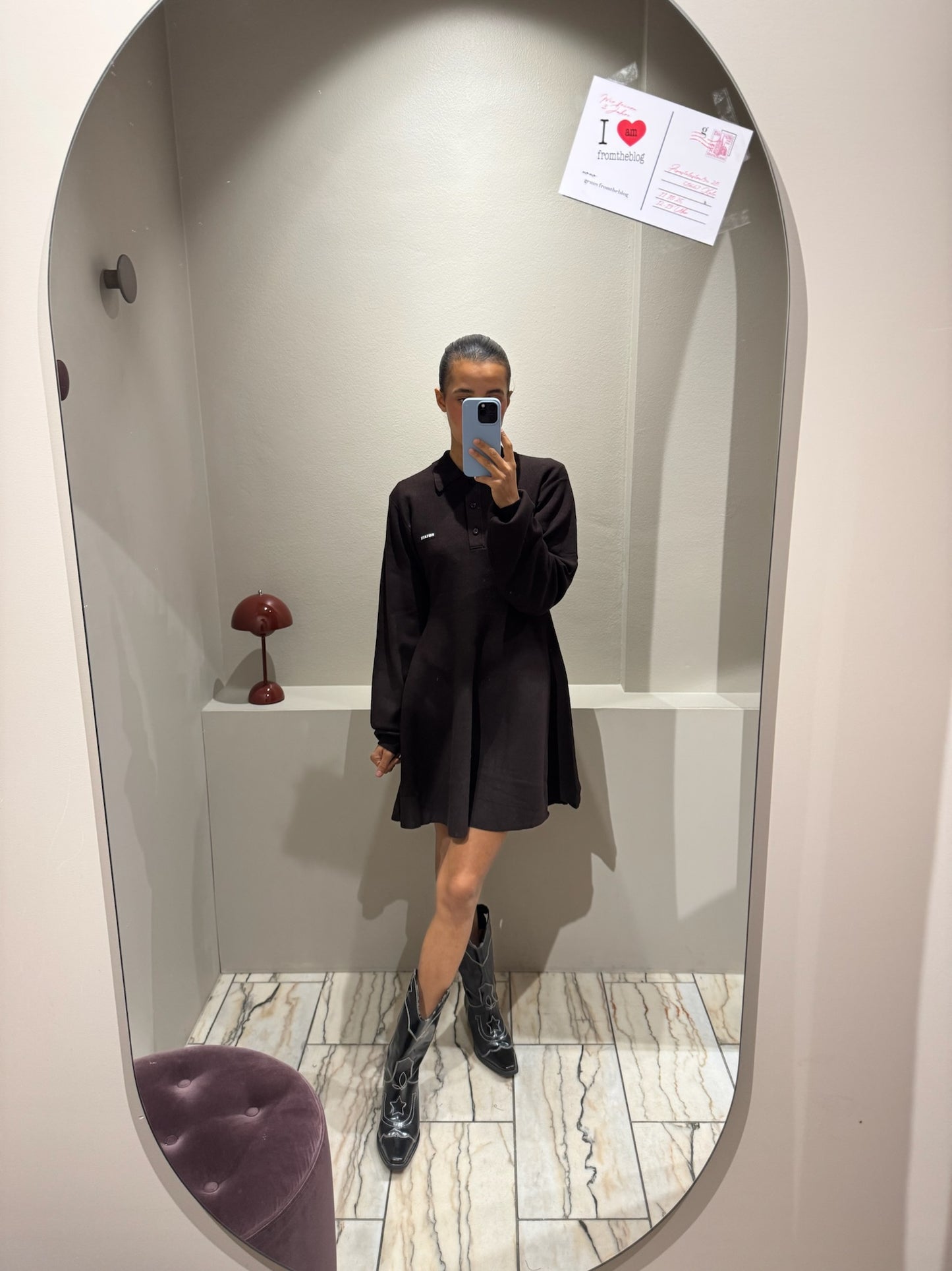 Rotate Sunday Slinky Knit Polo Dress