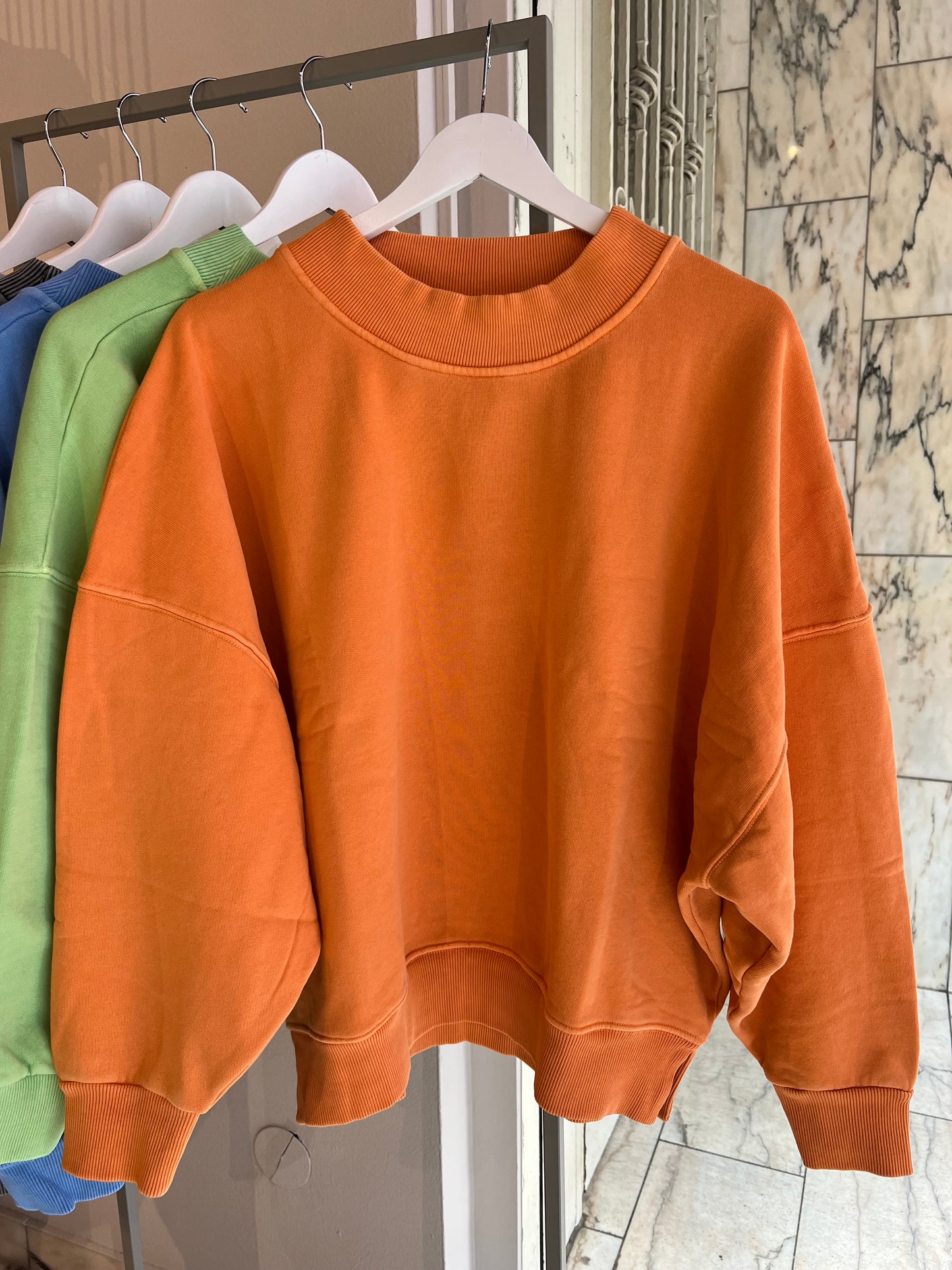 Grey Marl Sweater CREW CARROT