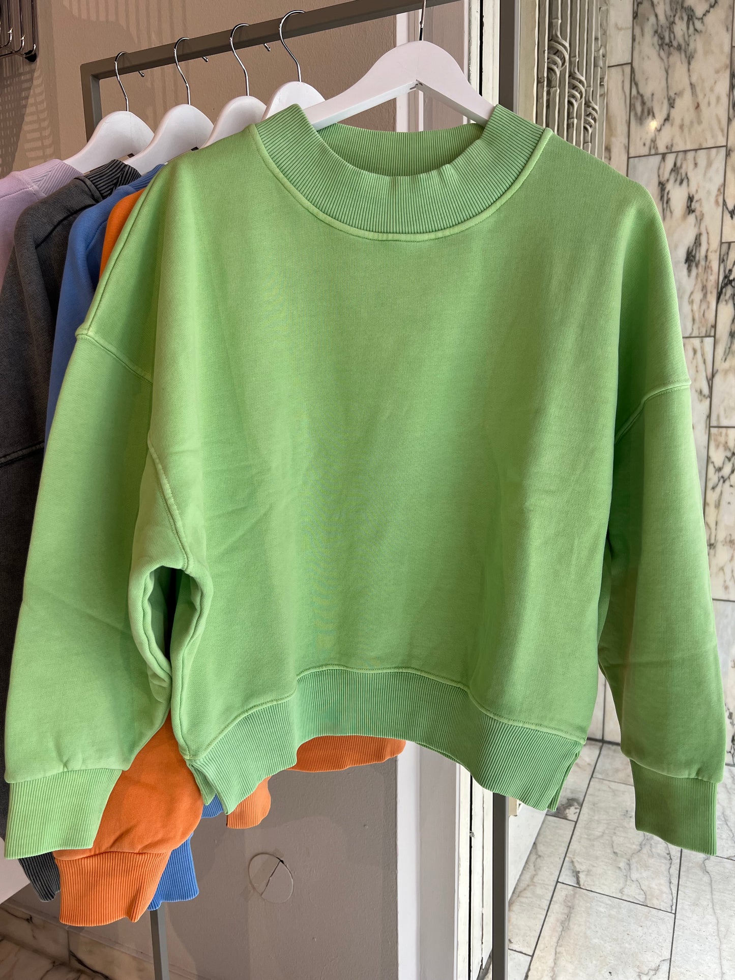 Grey Marl Sweater APPLE MINT