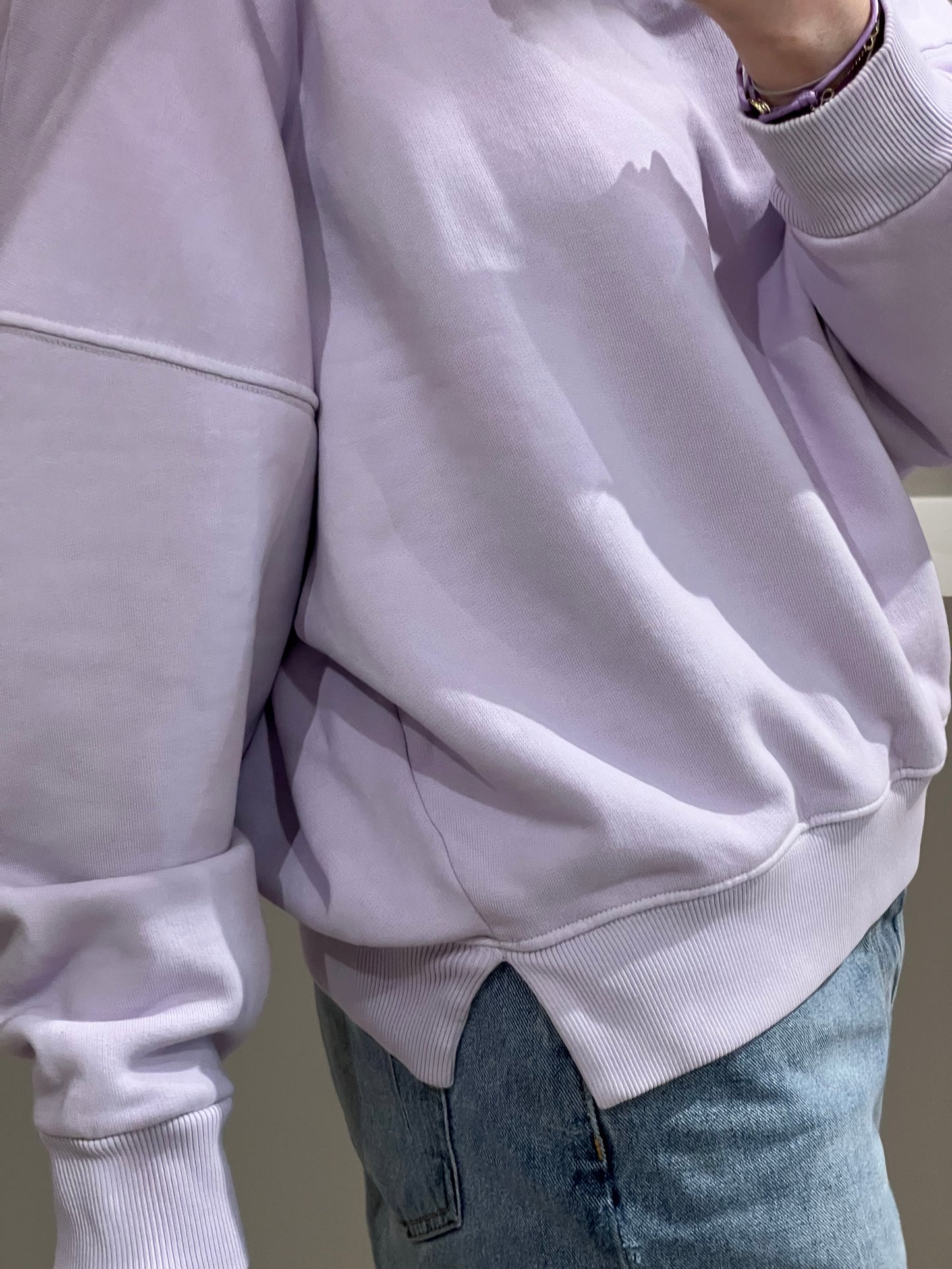 Grey Marl Sweater LAVENDER