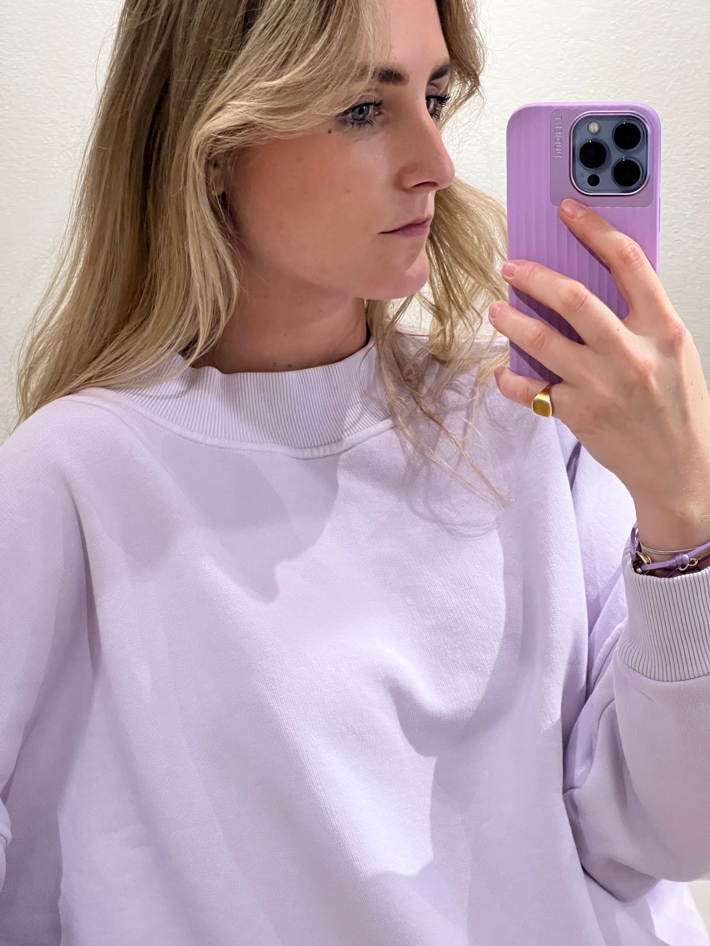 Grey Marl Sweater LAVENDER