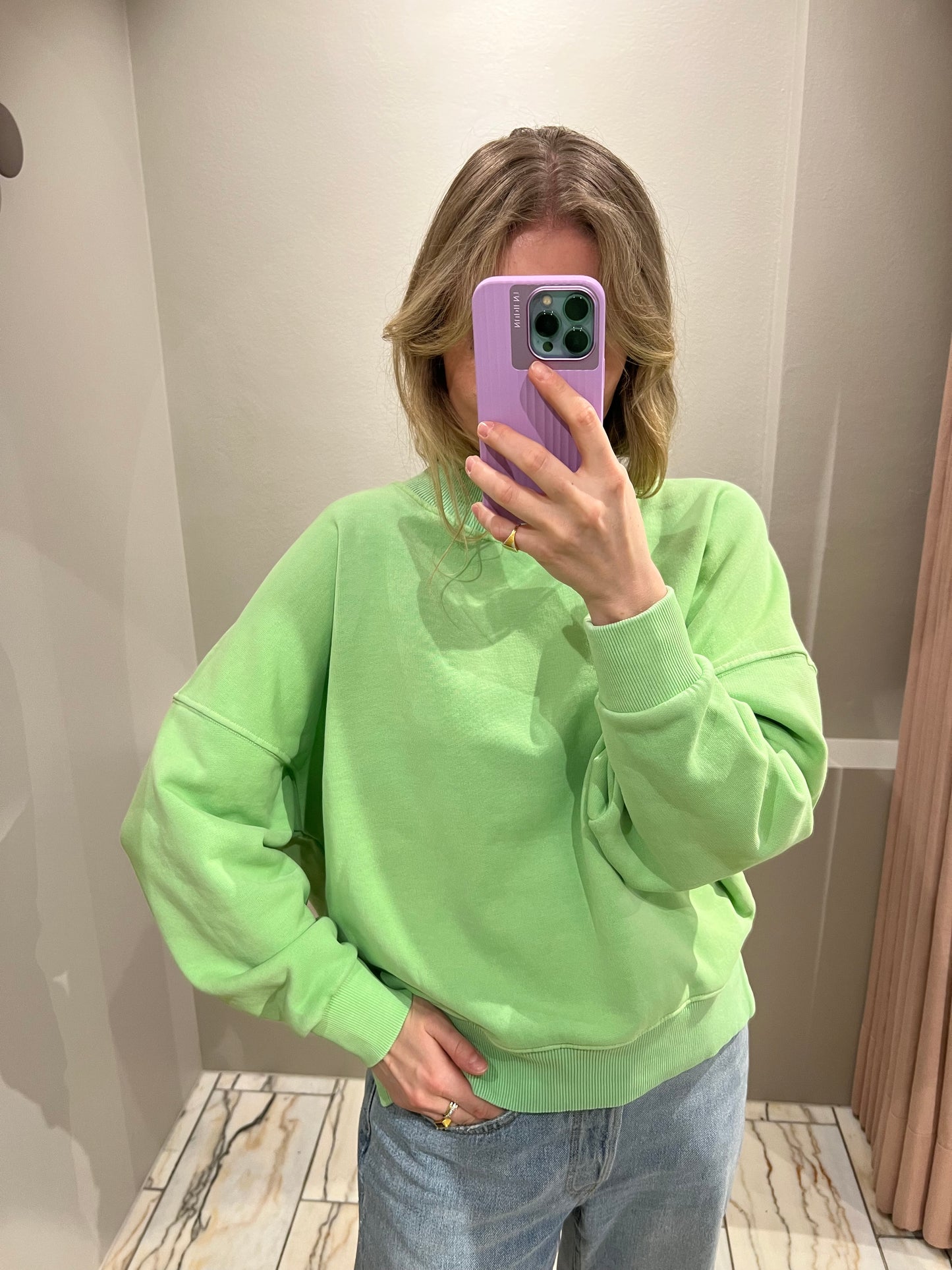 Grey Marl Sweater APPLE MINT