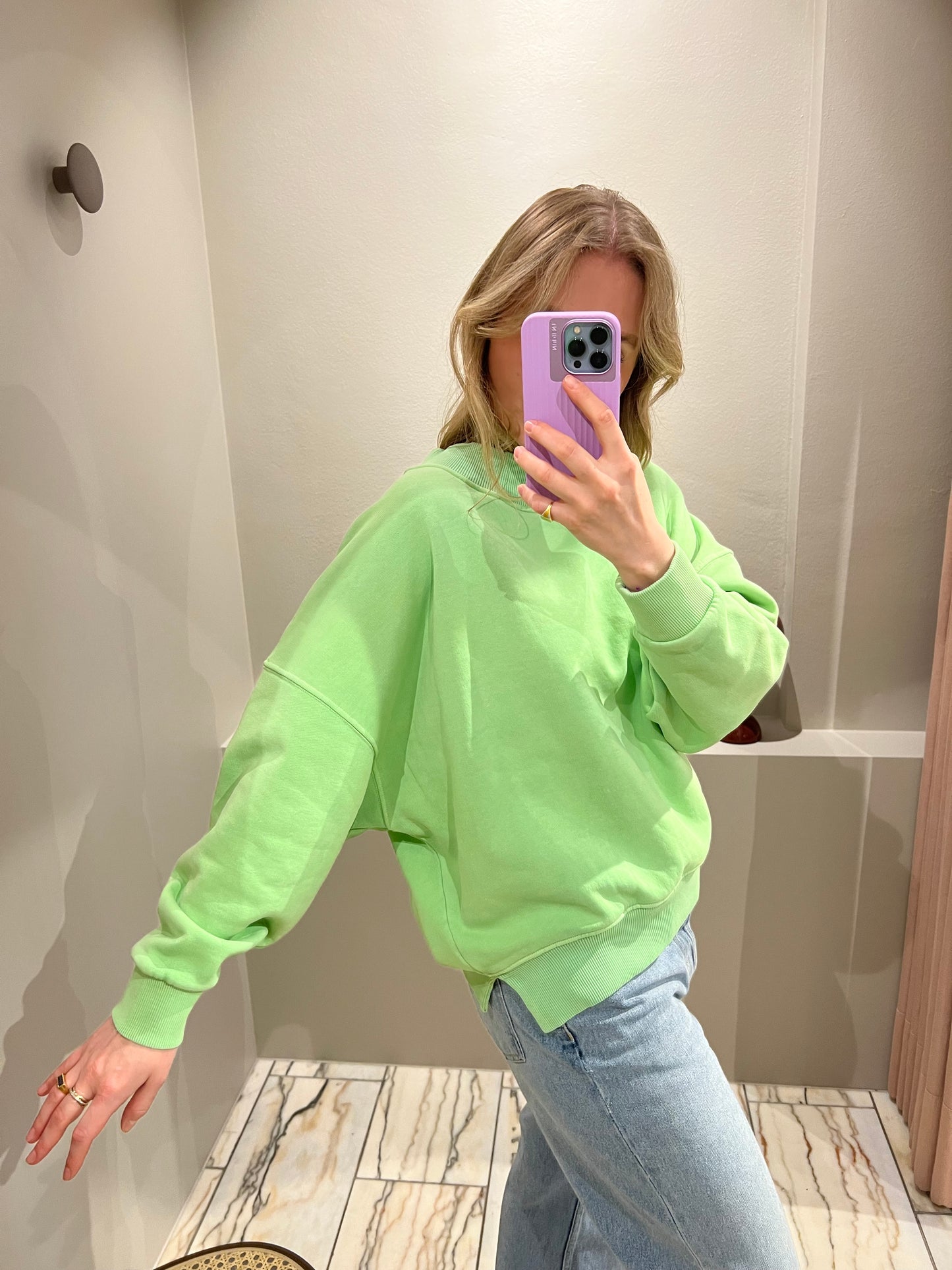 Grey Marl Sweater APPLE MINT