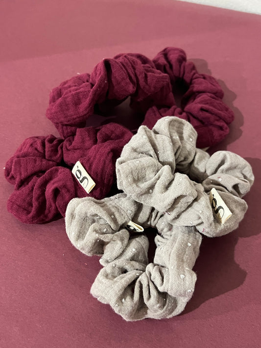 Musselin g-Scrunchies