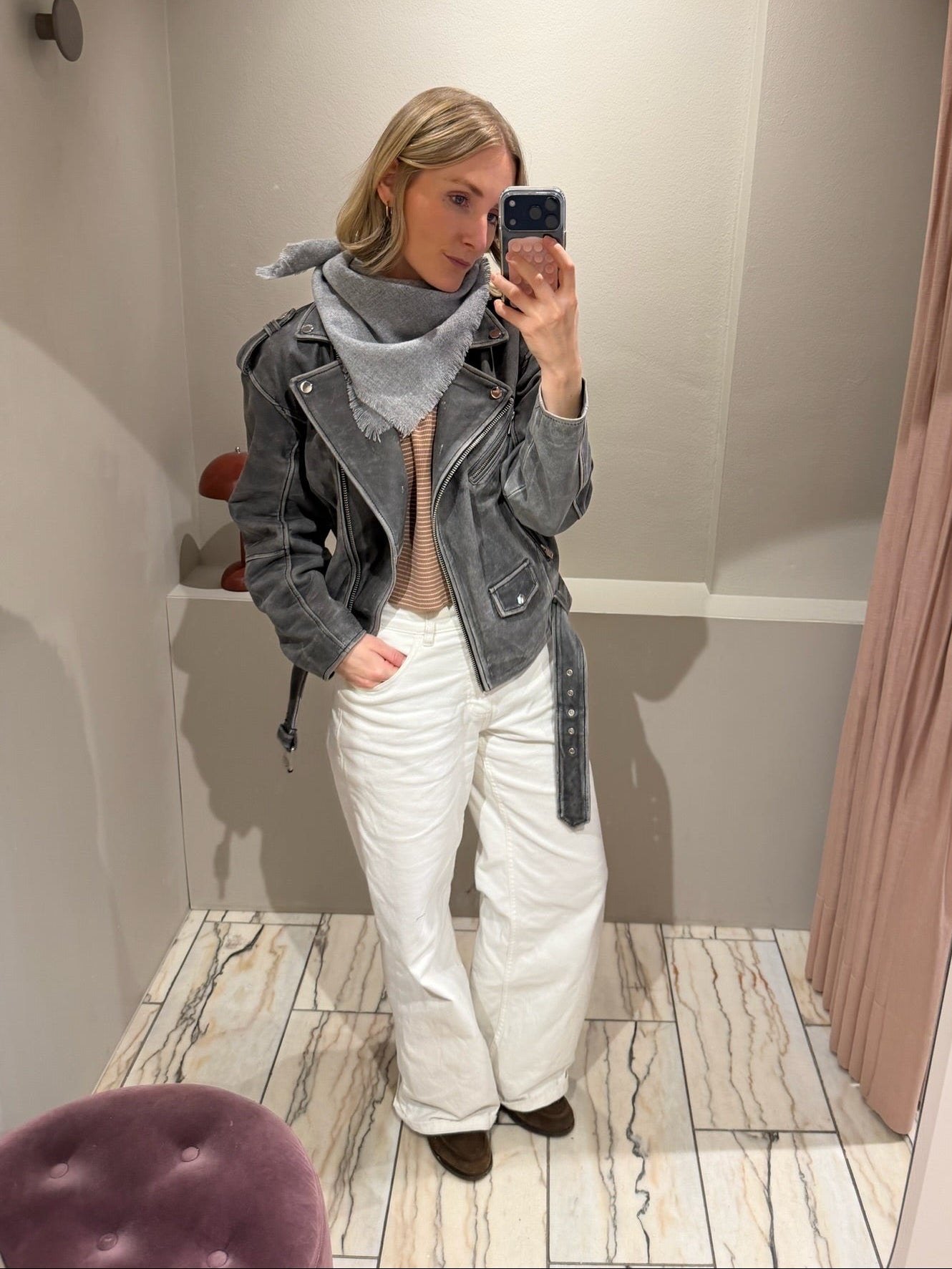 G-Mini Scarf Wool Grau