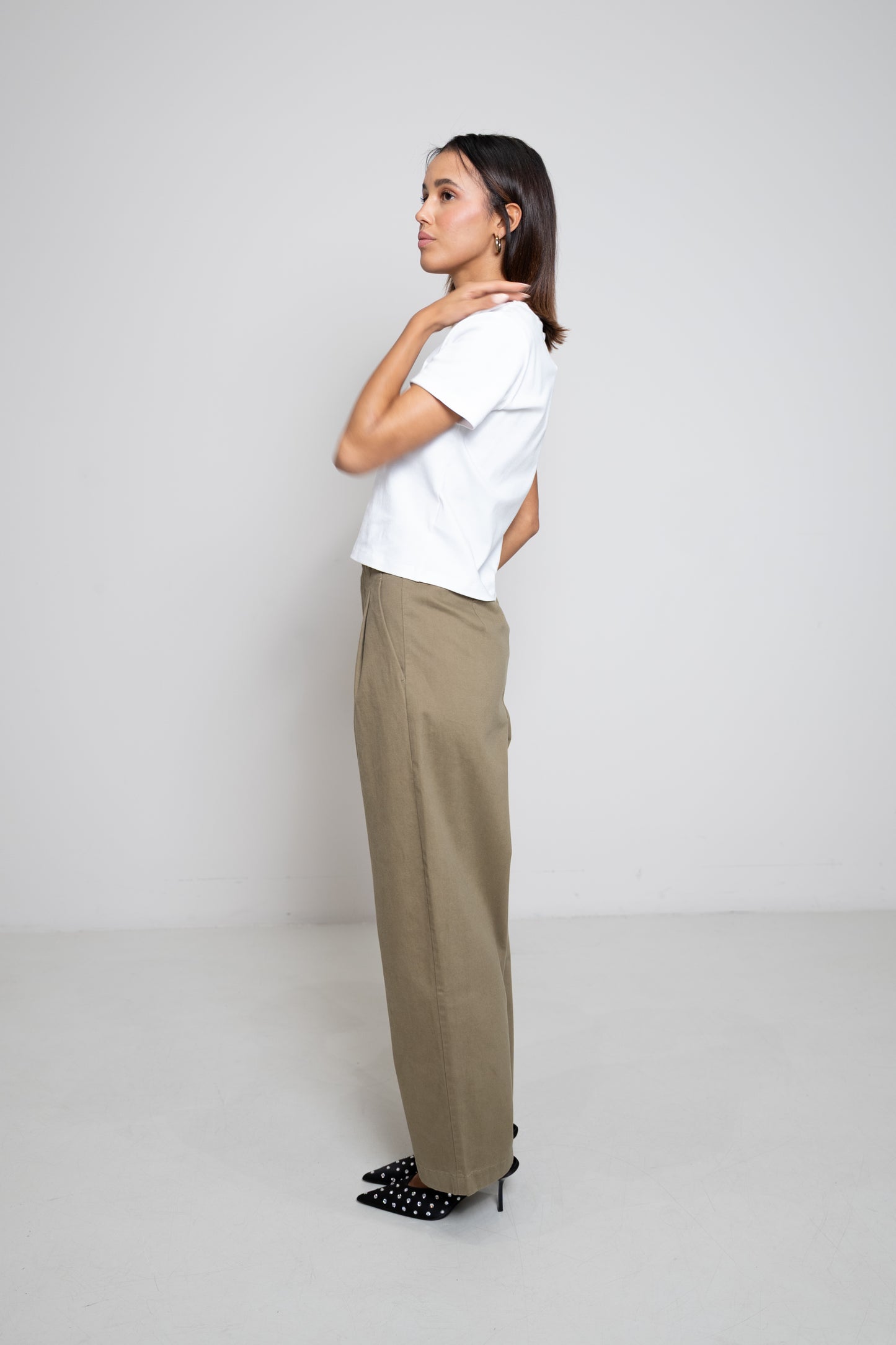 Rossi Noa Crop Brushed Gabardine