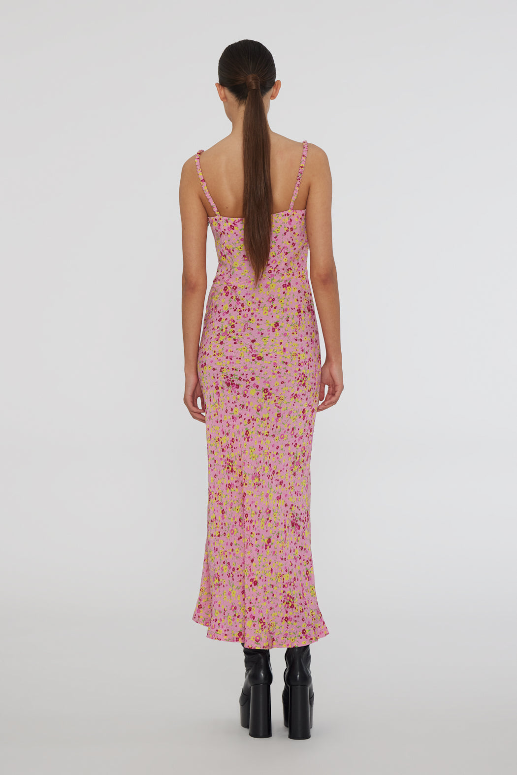Rotate Jacquard Midi Slip Dress