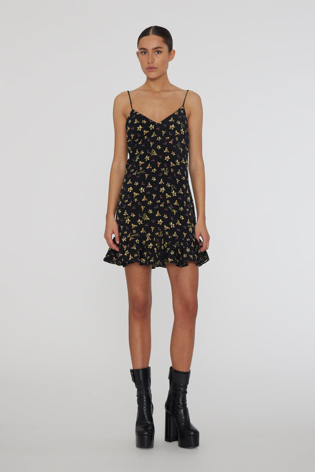 Jacquard Mini Slip Dress