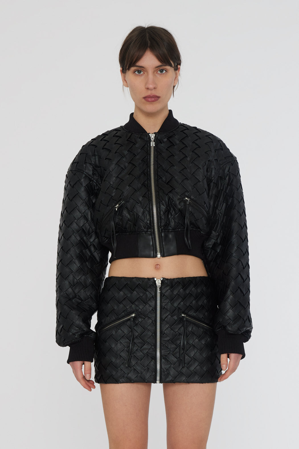 Rotate Braided Bomber Jacket