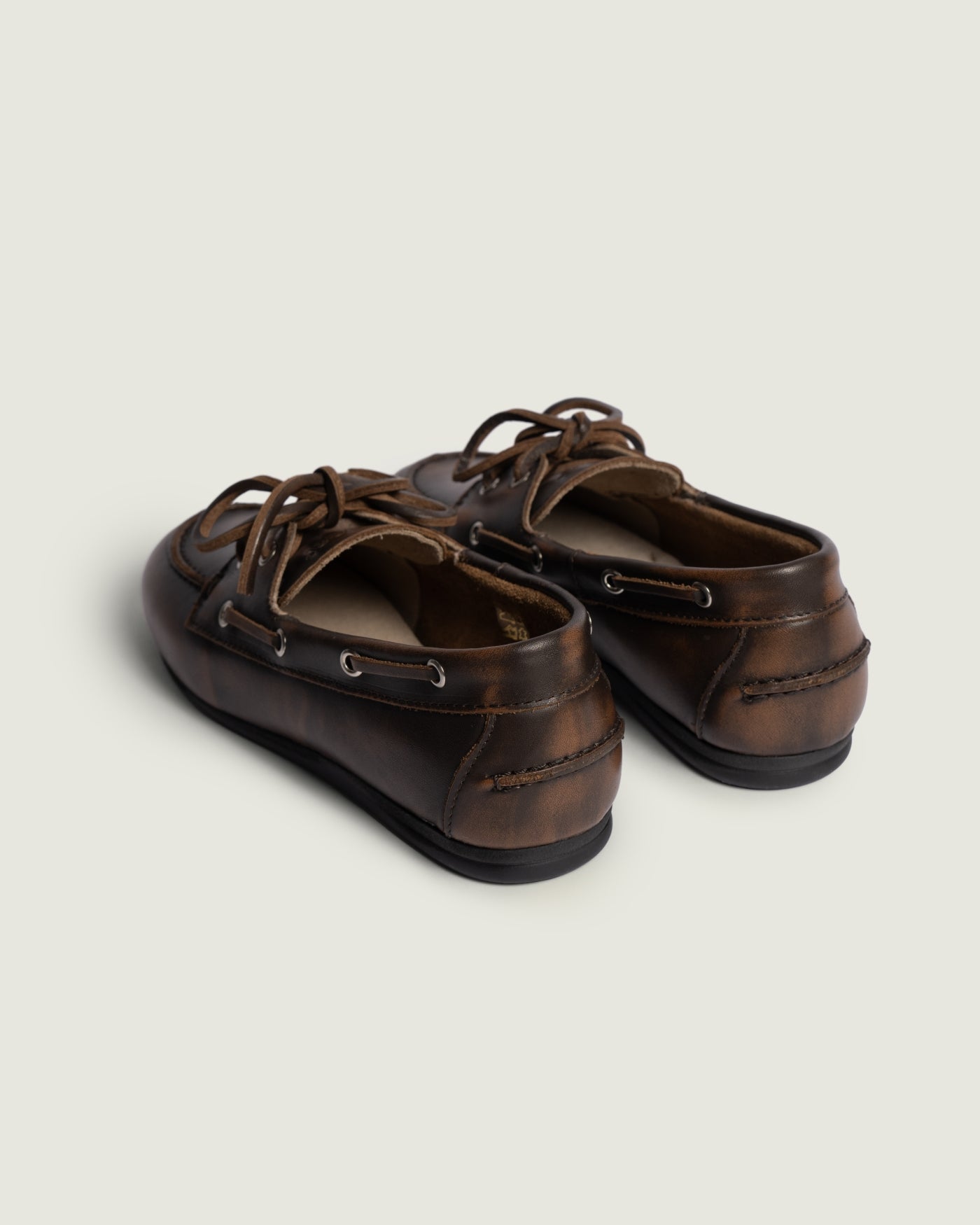 Posa Boat Loafer Brushed Leather Coffee