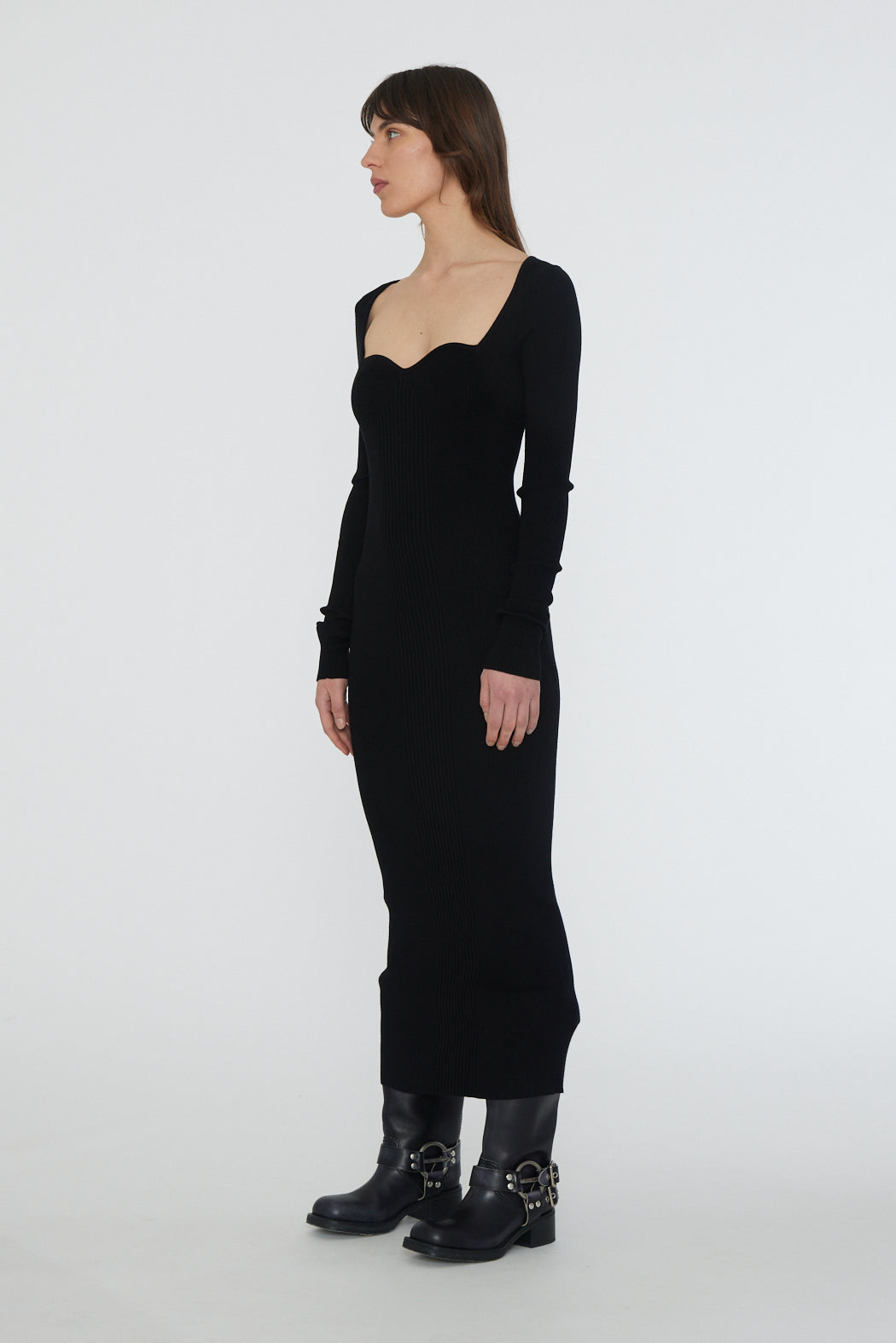 Remain Dense Curved Neck Dress