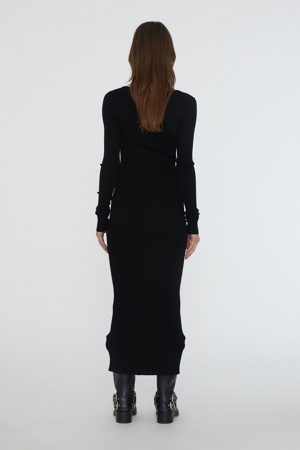 Remain Dense Curved Neck Dress