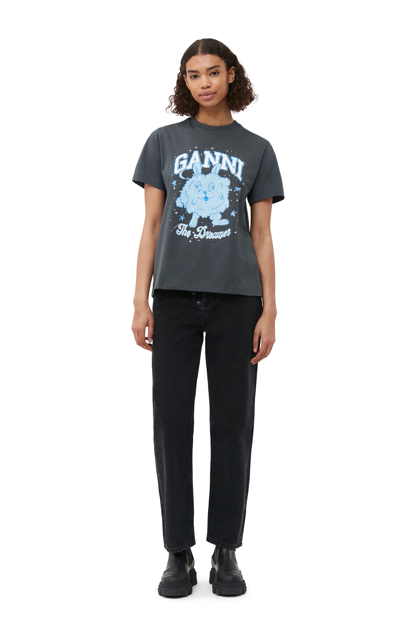 Ganni Basic Jersey Dream Bunny Relaxed T-shirt