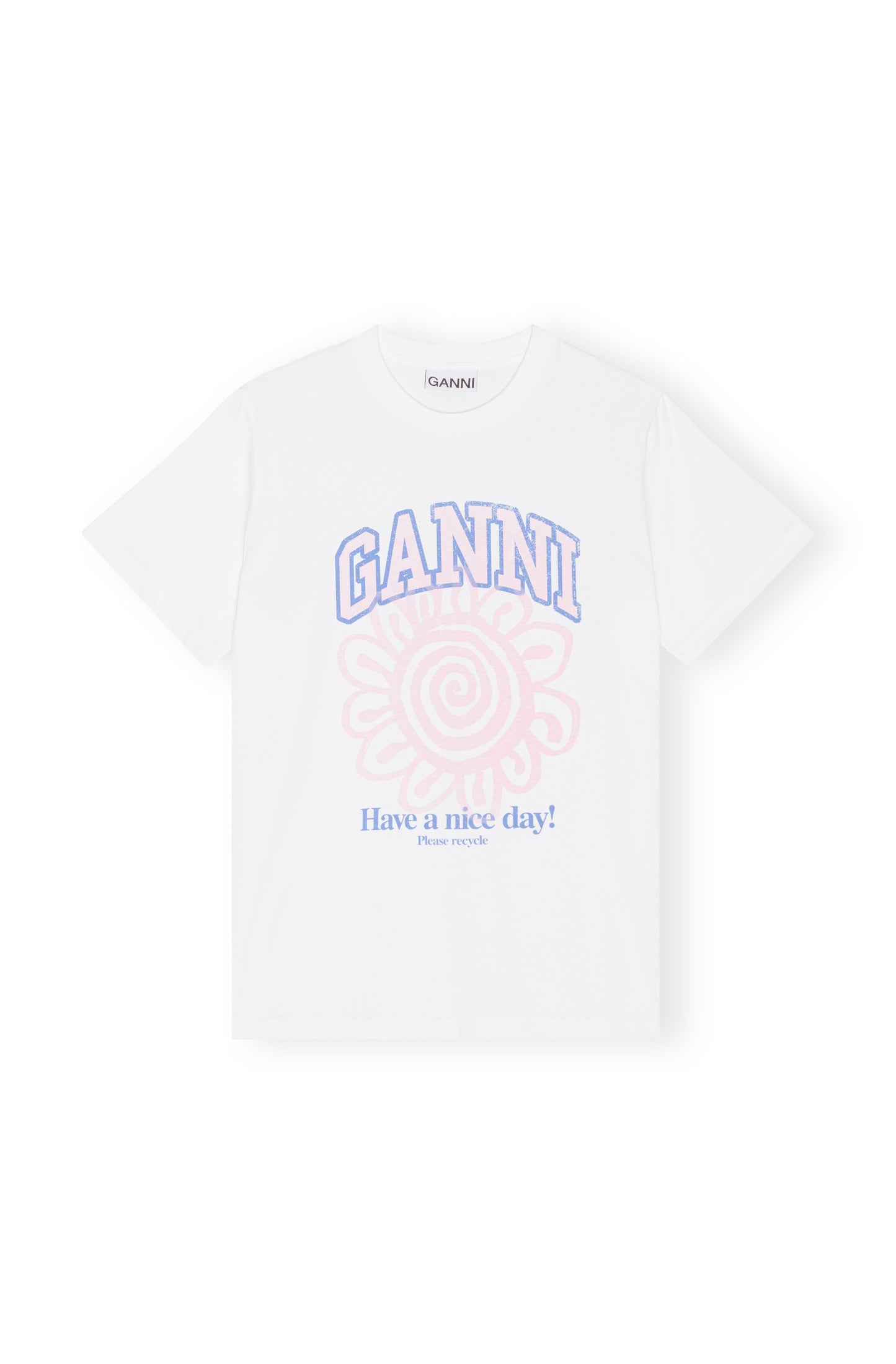 GANNI Basic Jersey Flower Relaxed T-shirt