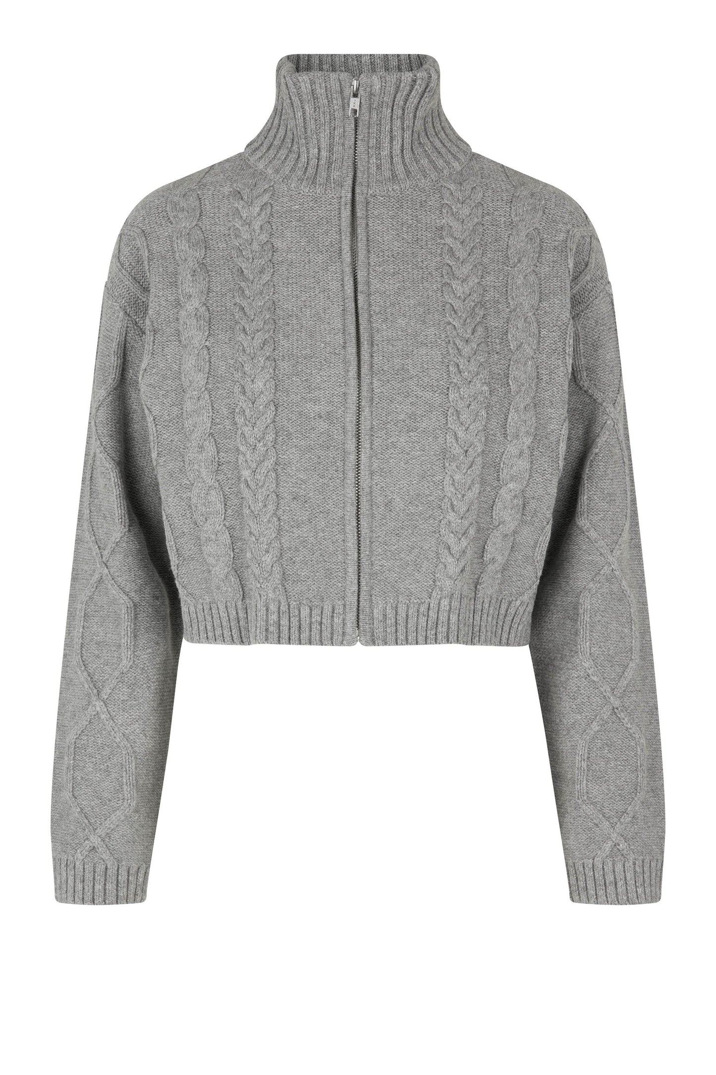 Powder Knit Zip Cardigan